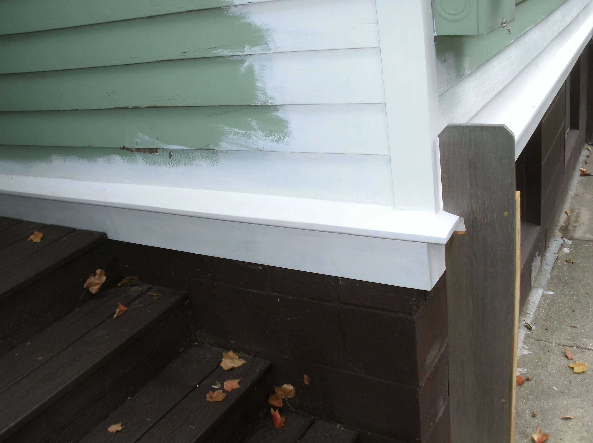 Another View of the new wood primed.