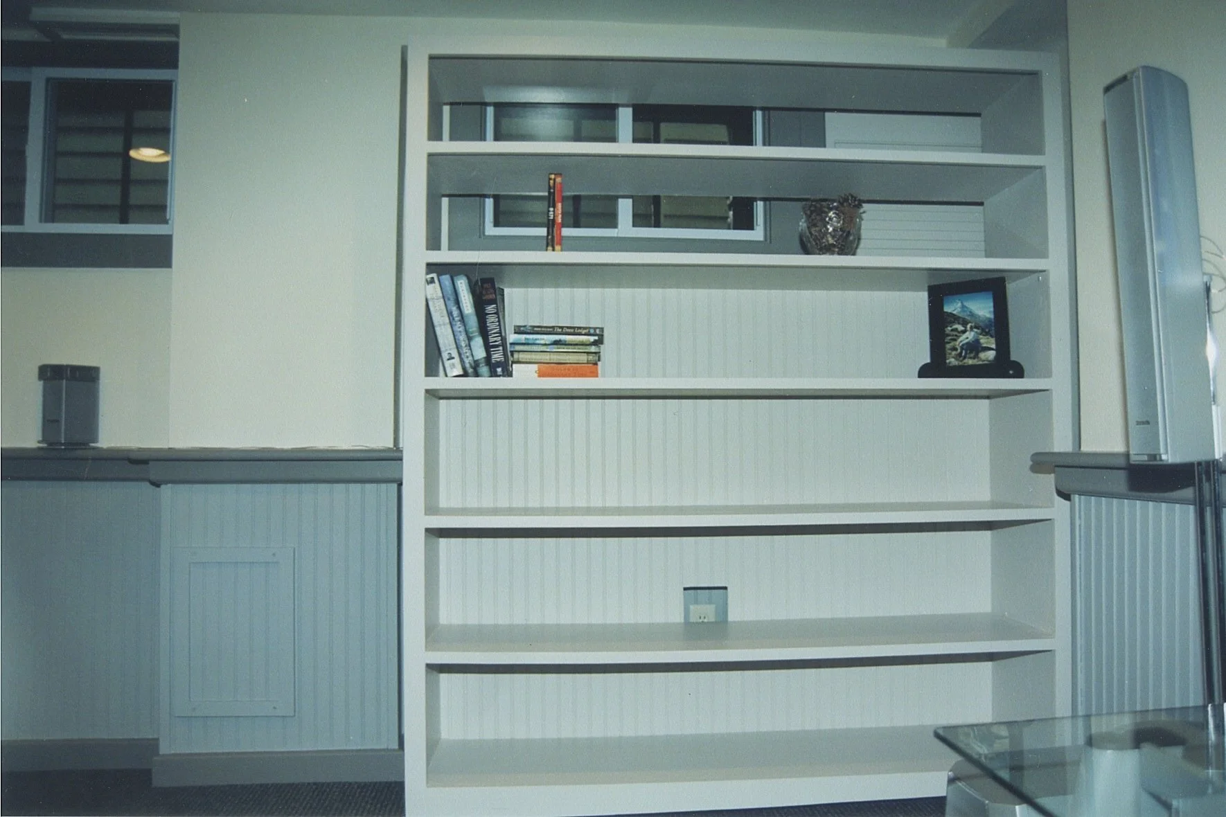 Same with special focus on movable bookcase