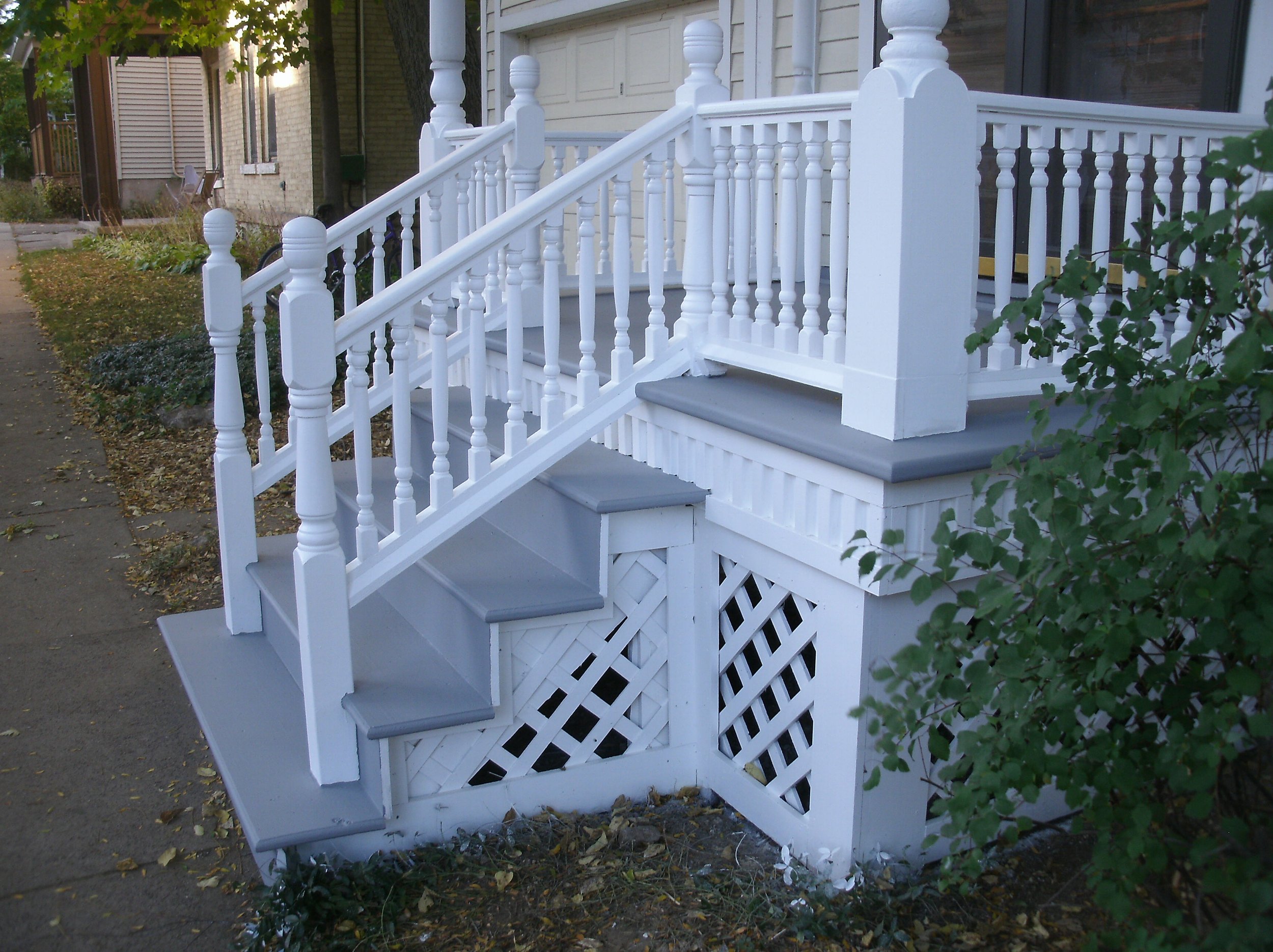 Side view of new front porch.