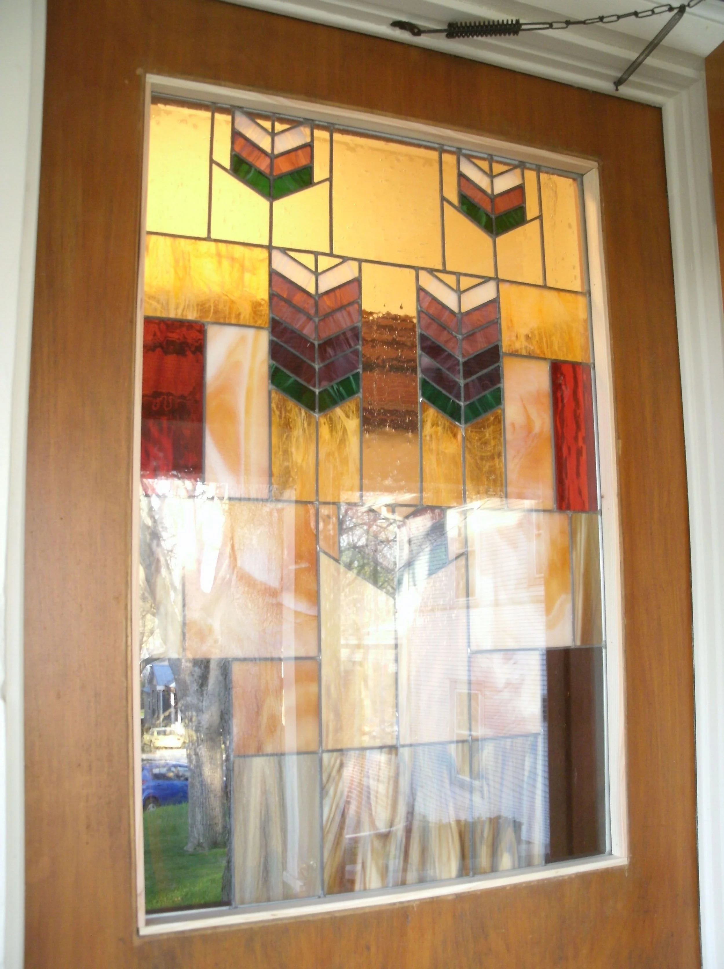 The new stained glass window insert!
