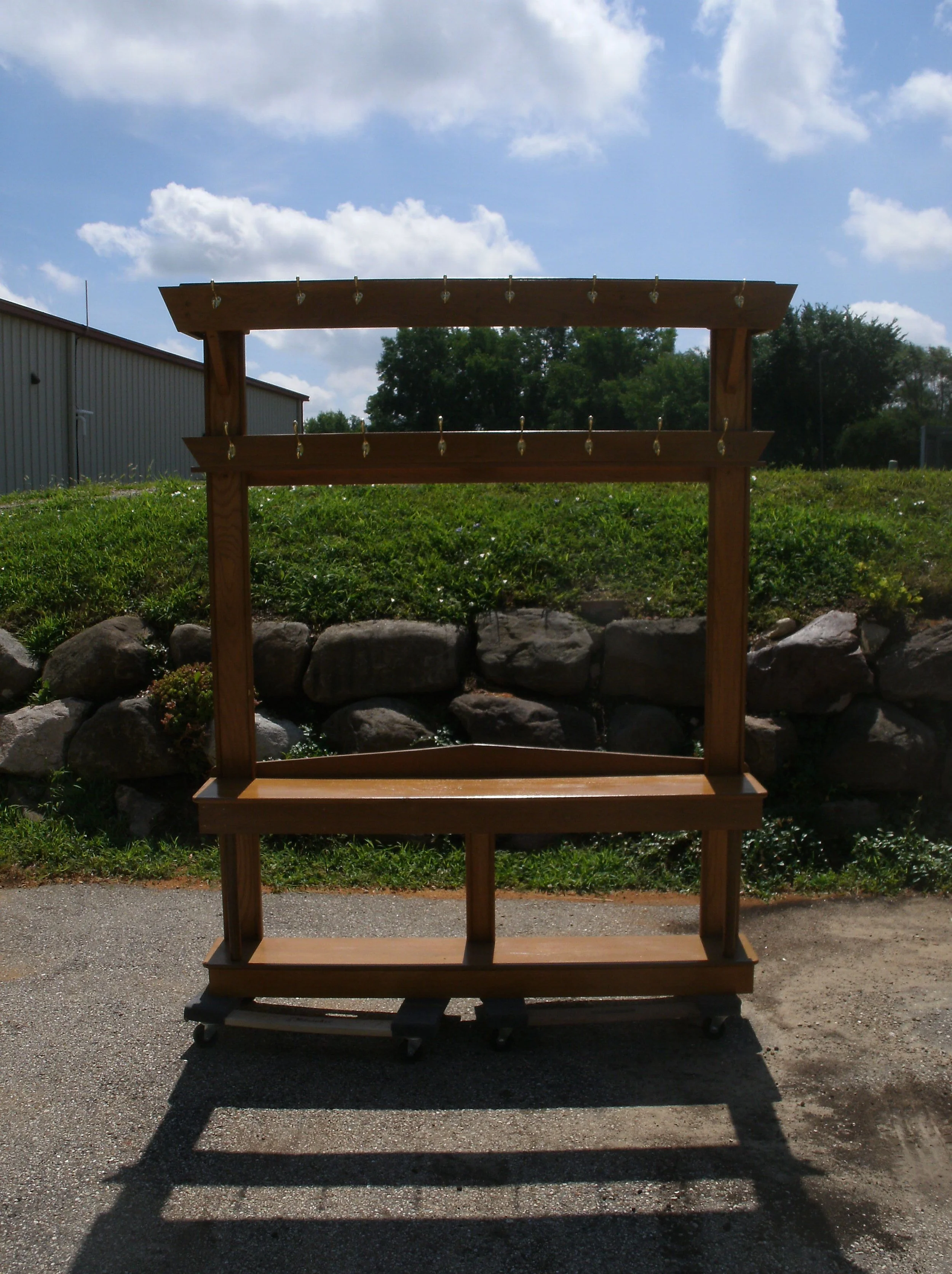 Entry hall coat and incidentals storage unit