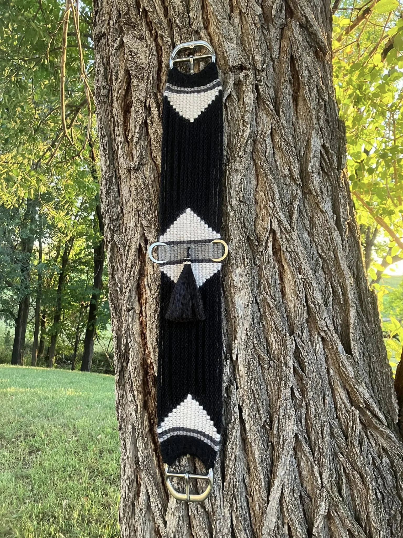 Custom 17-Strand Mohair Cinch w/ Center Buckles