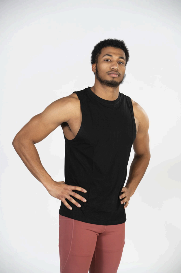 Black Sleeveless Performance Shirt
