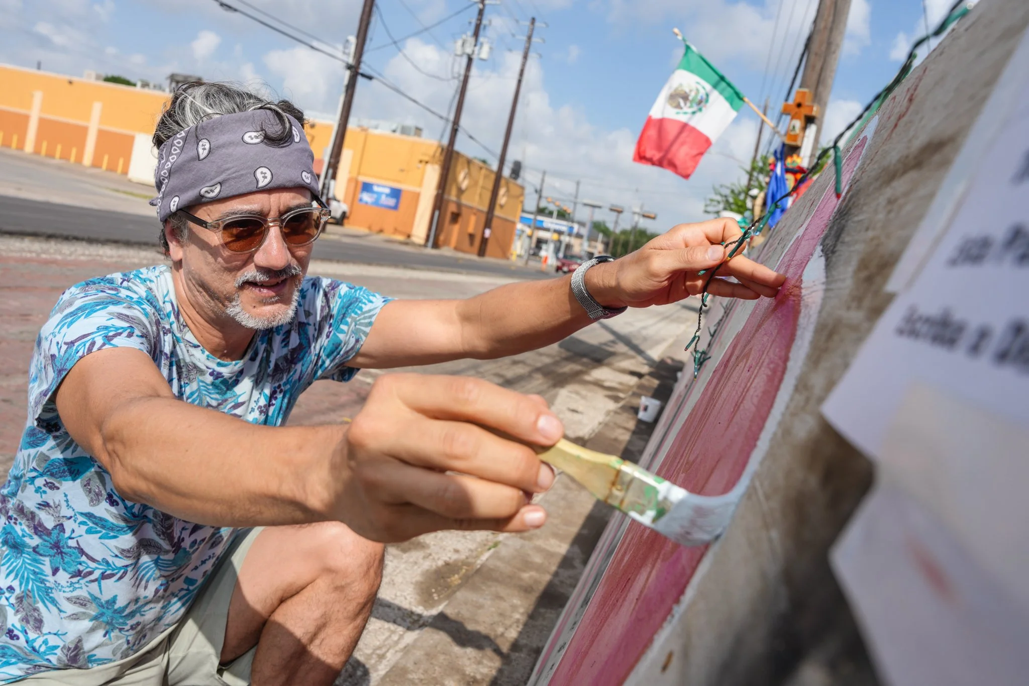 Art and Grievance:  Houston artist adds  mural to memorial for Lorenzo Salgado Araujo