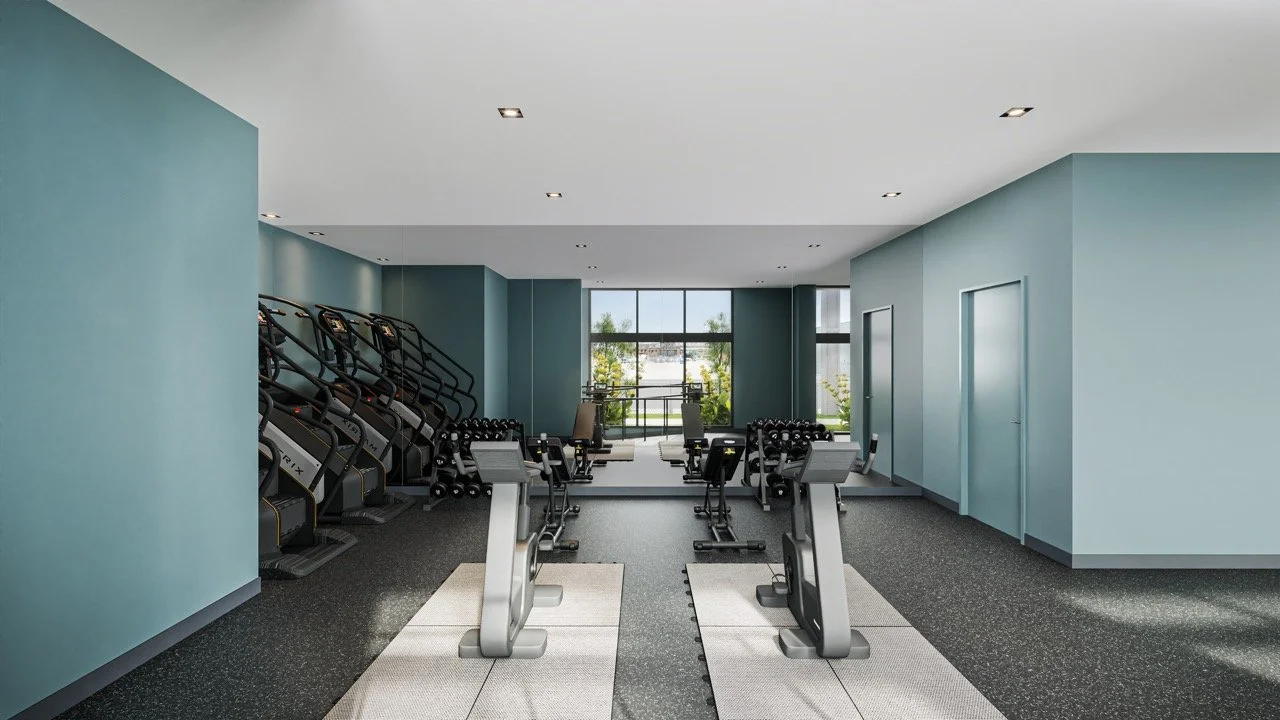 The morning commute to your workout is about 60 seconds. The Hub's fitness center features a full cardio lineup so you can get moving without getting in the car. 