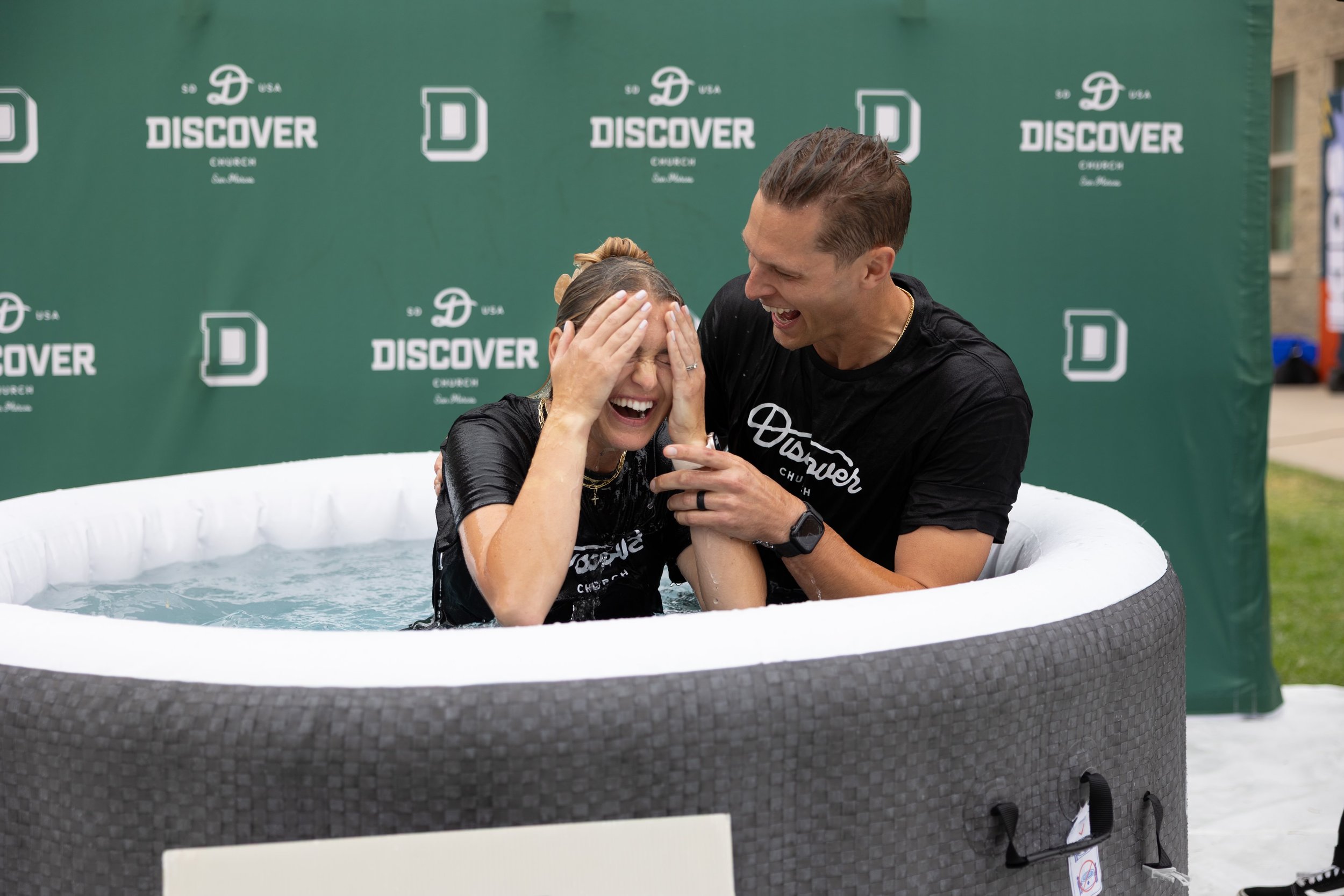 Water Baptisms at Discover Church in San Marcos CA. Water Baptism is the outward expression of the inward change for those who have said yes to following Jesus.