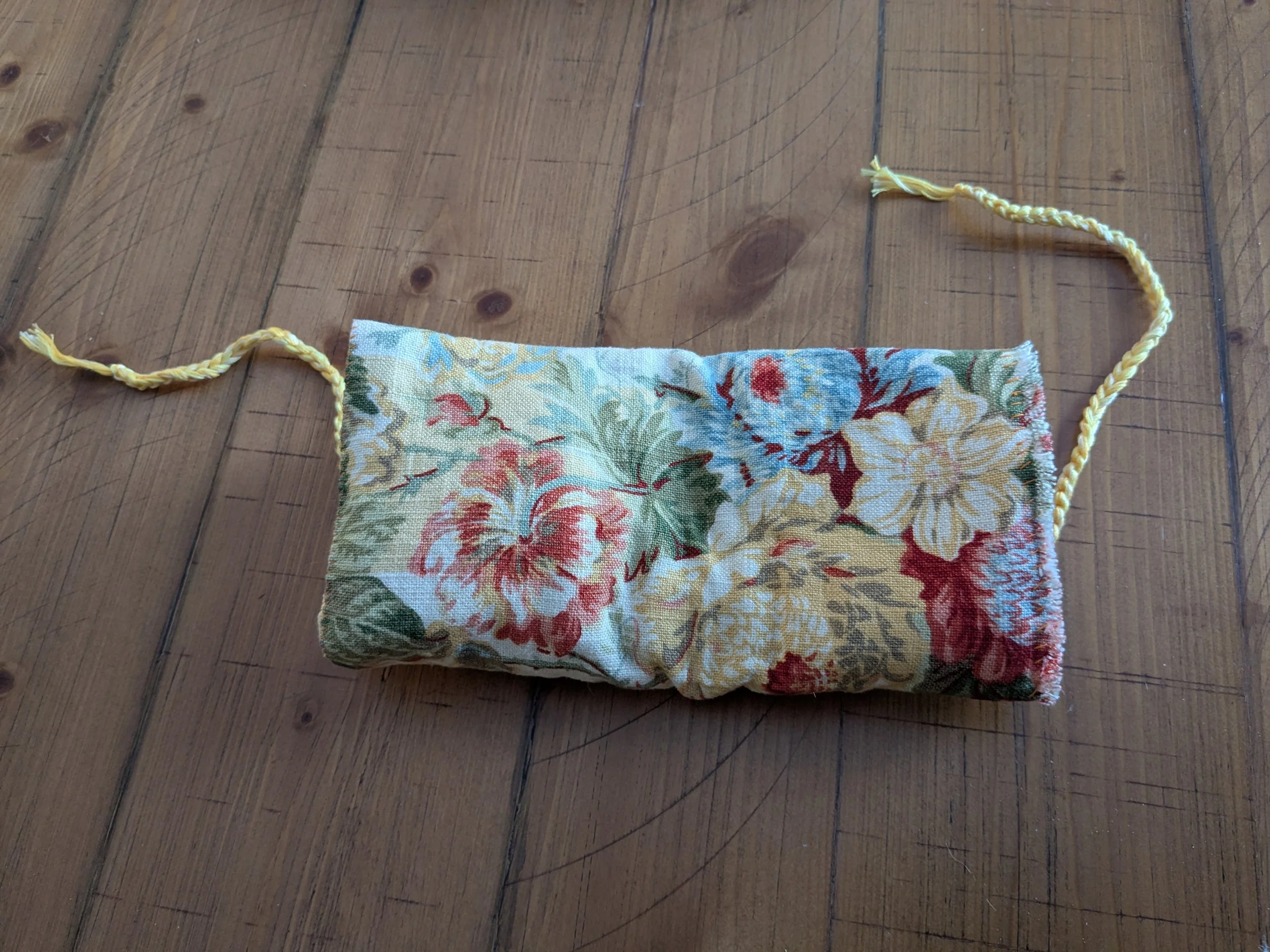 Slow-stitched sewing kit for your slow stitch projects.  All fabric and notions are upcycled and second-hand.