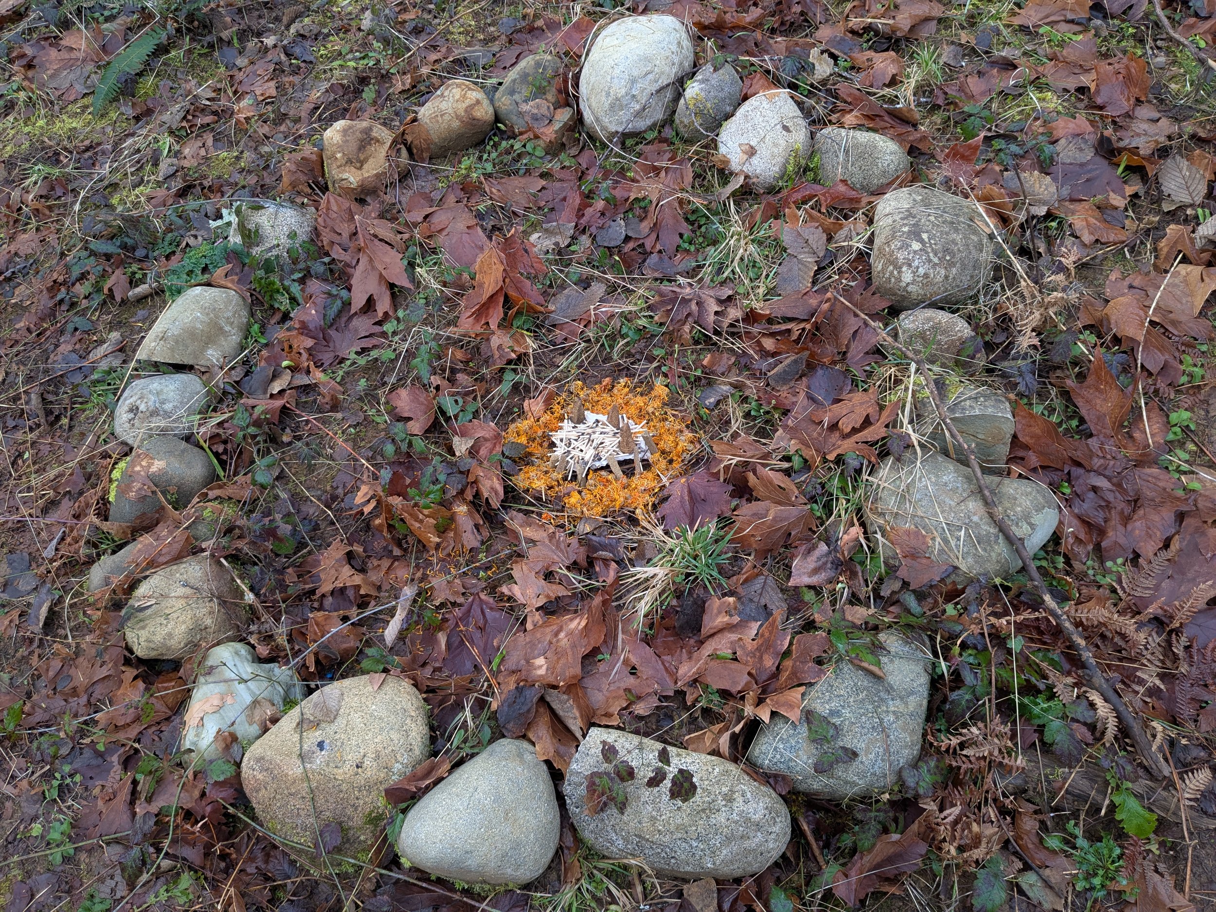 Small prayer-fire to give gratitude for the beginning of InesSense.