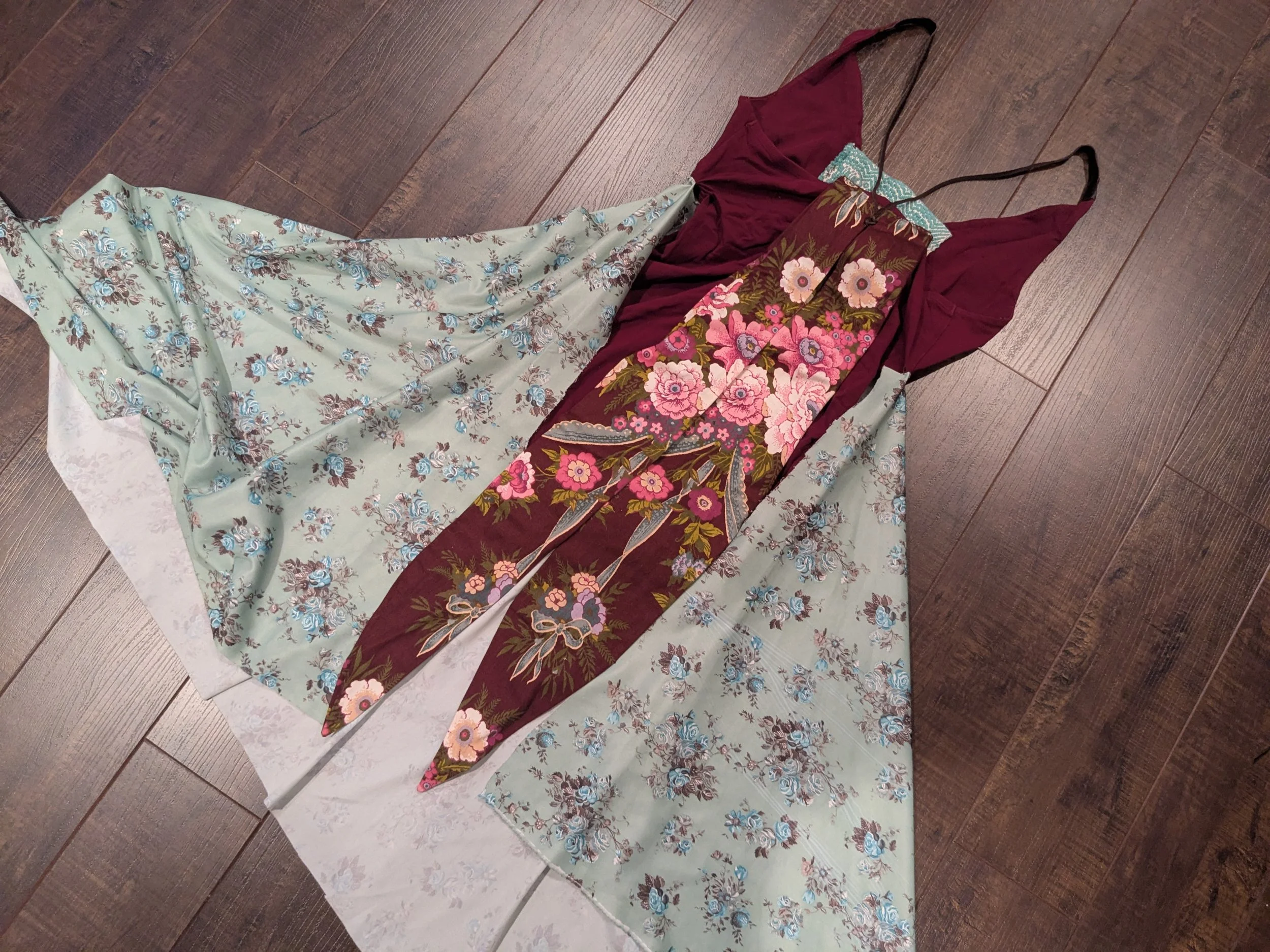 Reworked tank top into ceremonial dress.