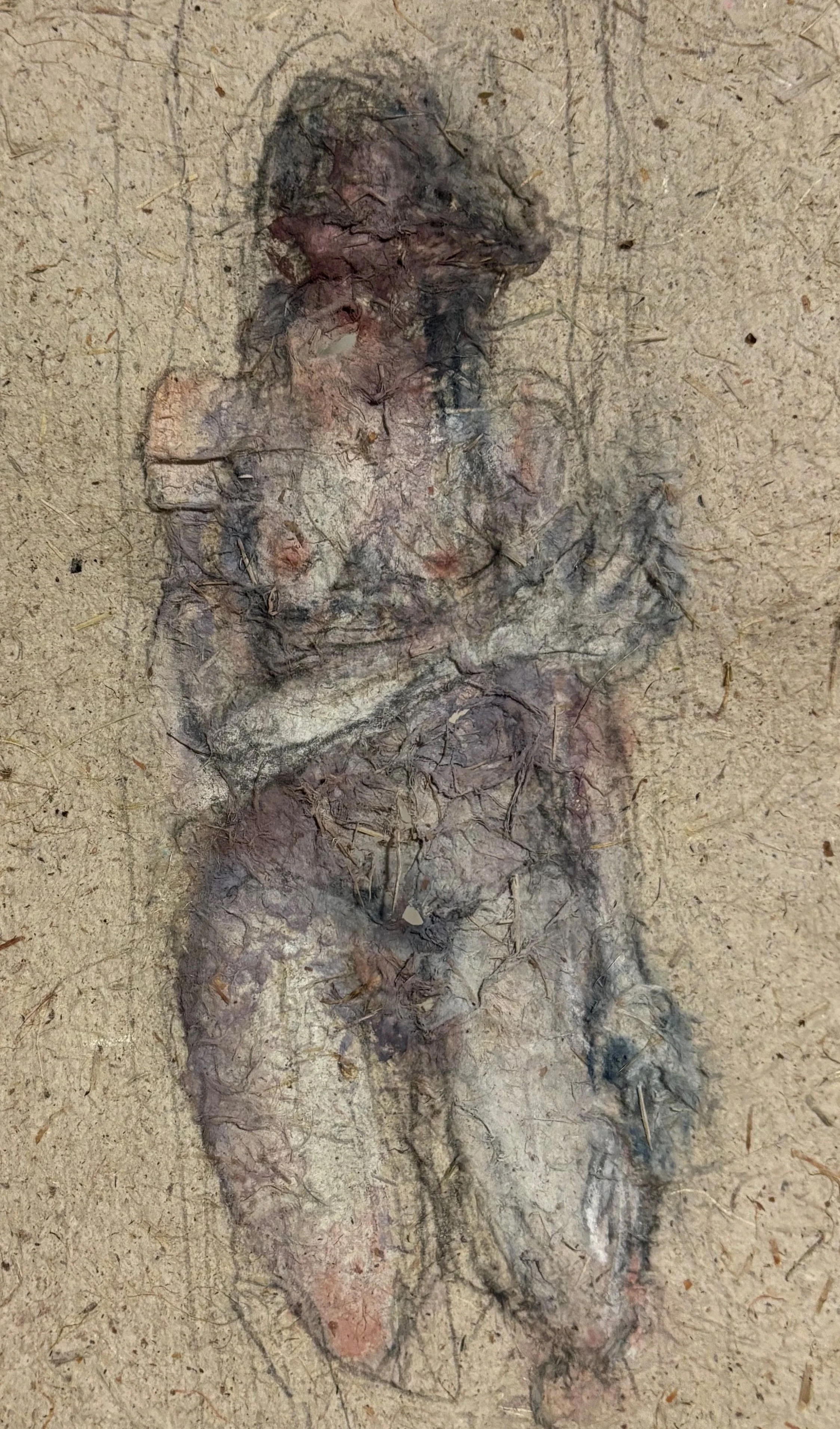 Torn Nude - Watercolor on Handmade Paper 2023