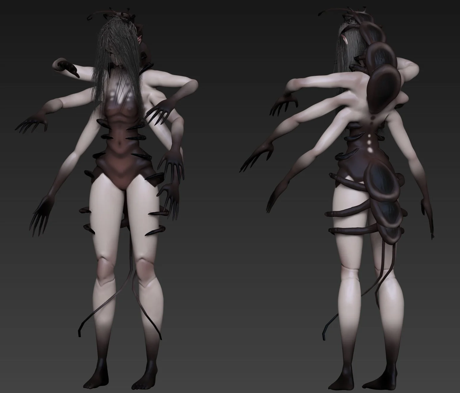 Centipede Woman Render - Maya and Zbrush 2023