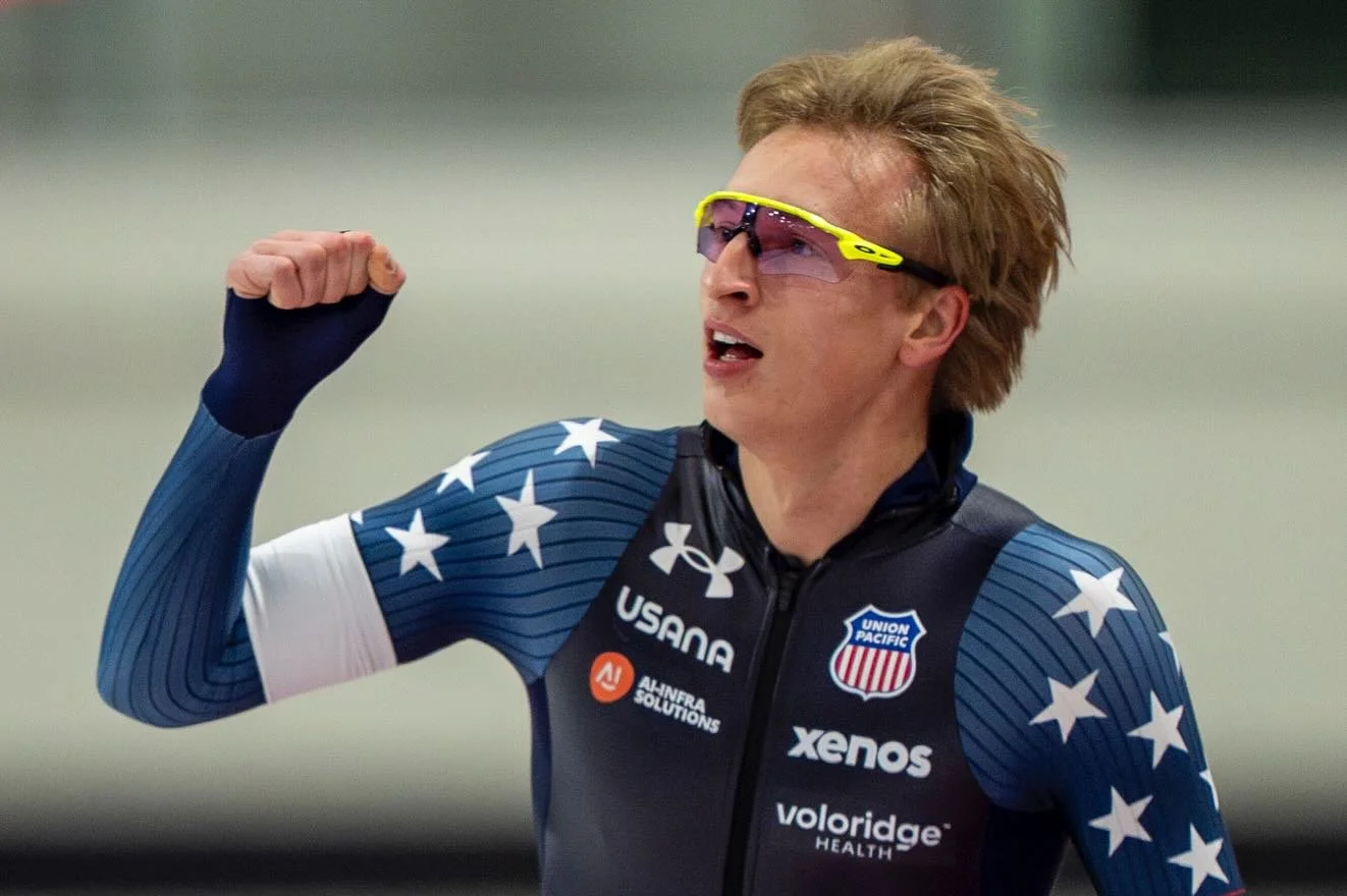 First World Cup gold of the season for @stolz_jordan_ with the 1000m win at the @utaholympicoval