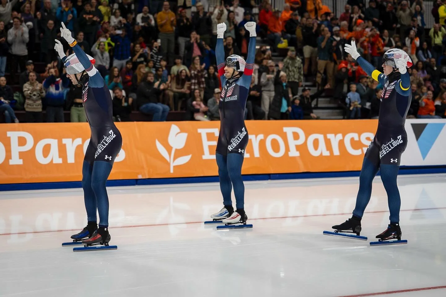 World Record winning performance for Team USA in the men&rsquo;s team pursuit.  Congratulations to @caseydawson11 @ethancep11 and @emerylehman !!