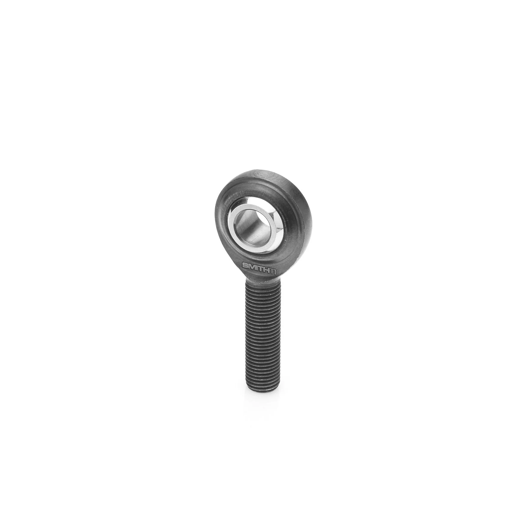 Smith Ti 3/8" x 3/8-24 Black Steel 2-Piece Male Rod End — PTFE Lined