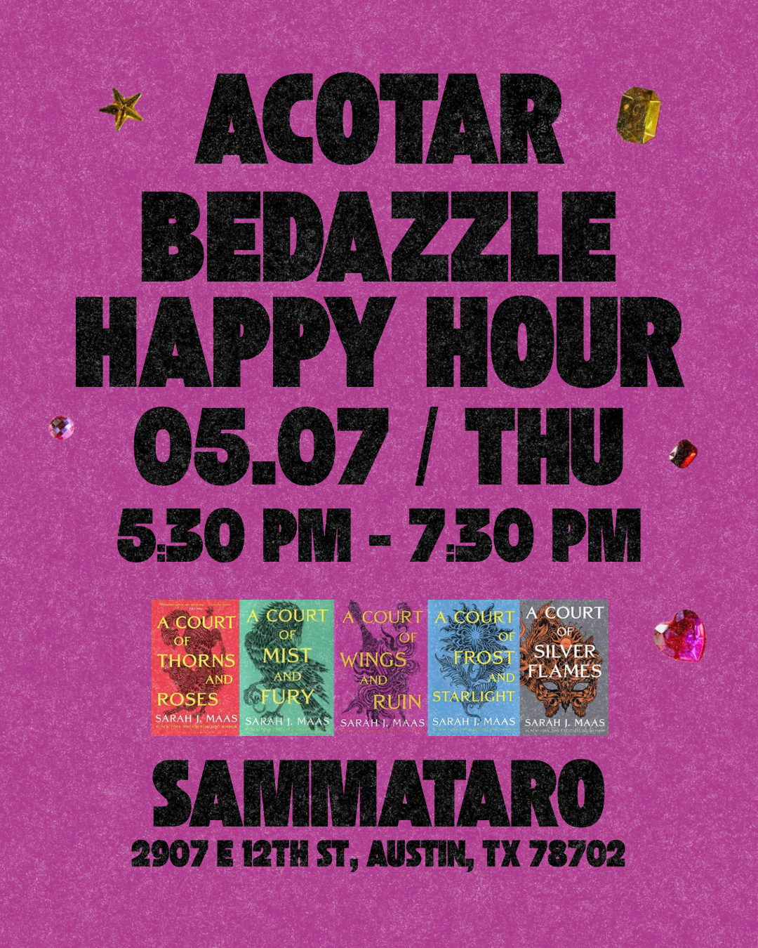 ACOTAR bedazzle happy hour w/ YLBC