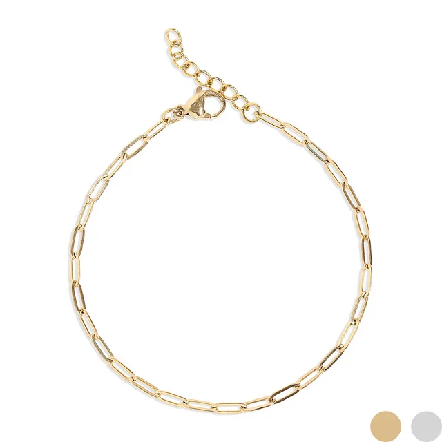 Gold Paperclip Bracelet
