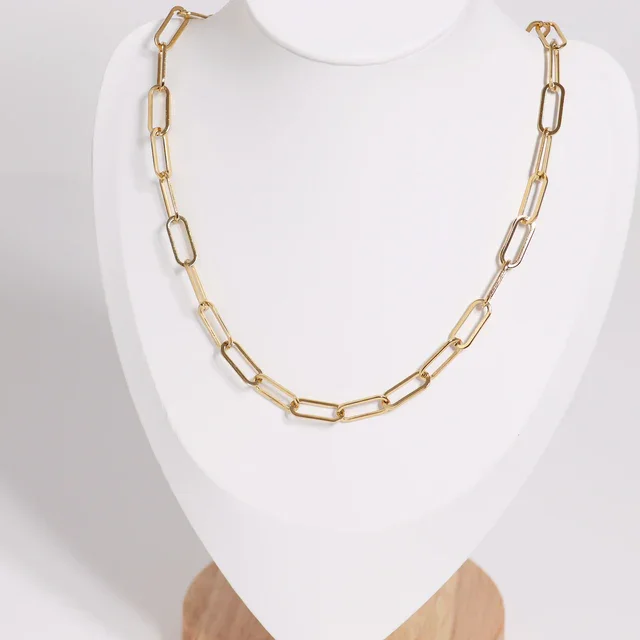 Gold Paperclip Necklace
