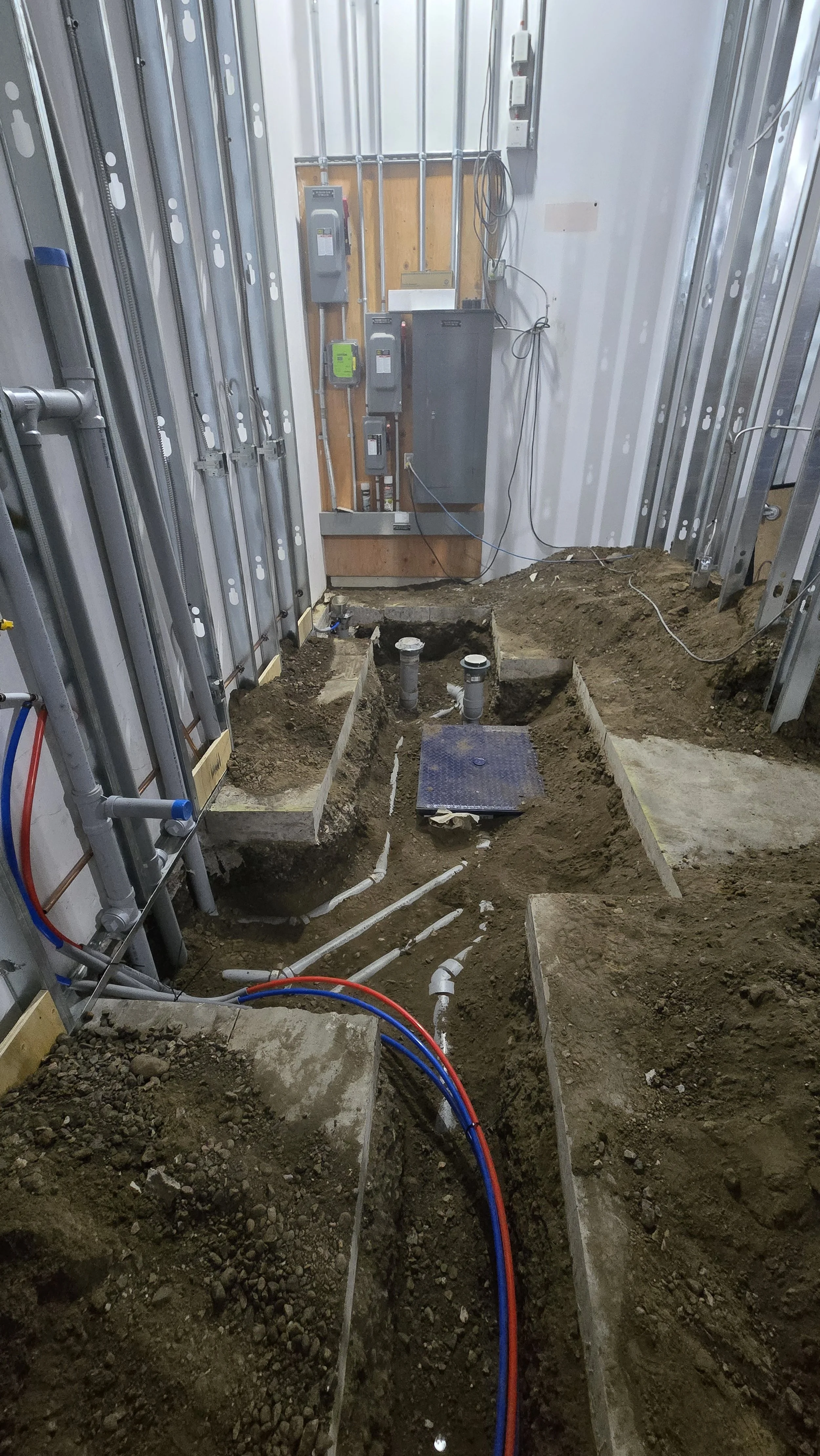 Underground plumbing installed at Purdy's Chocolate in Medicine Hat