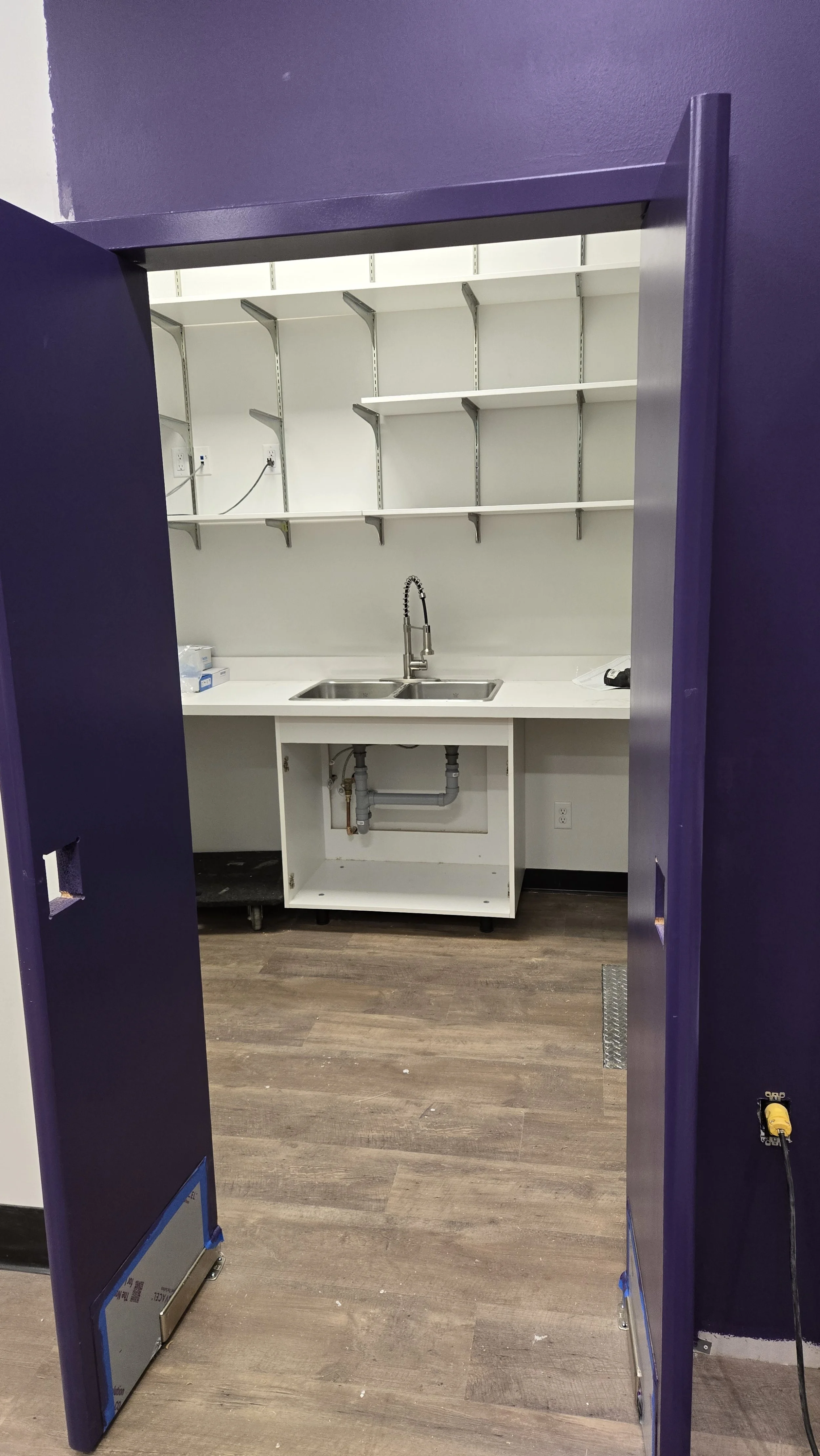 Kitchen sink installed at Purdy's Chocolate in Medicine Hat