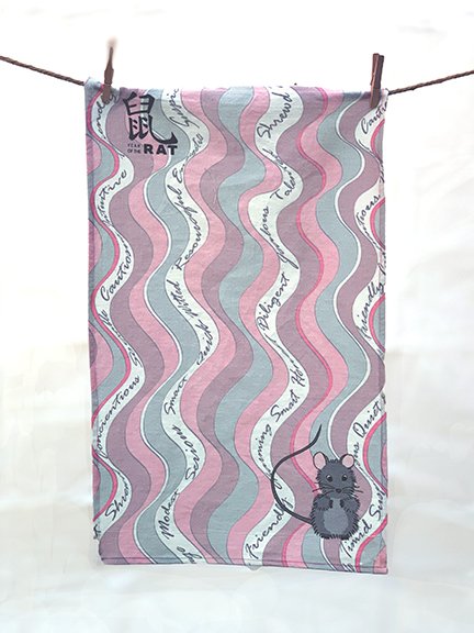 Mouse Zodiac Dish Towel