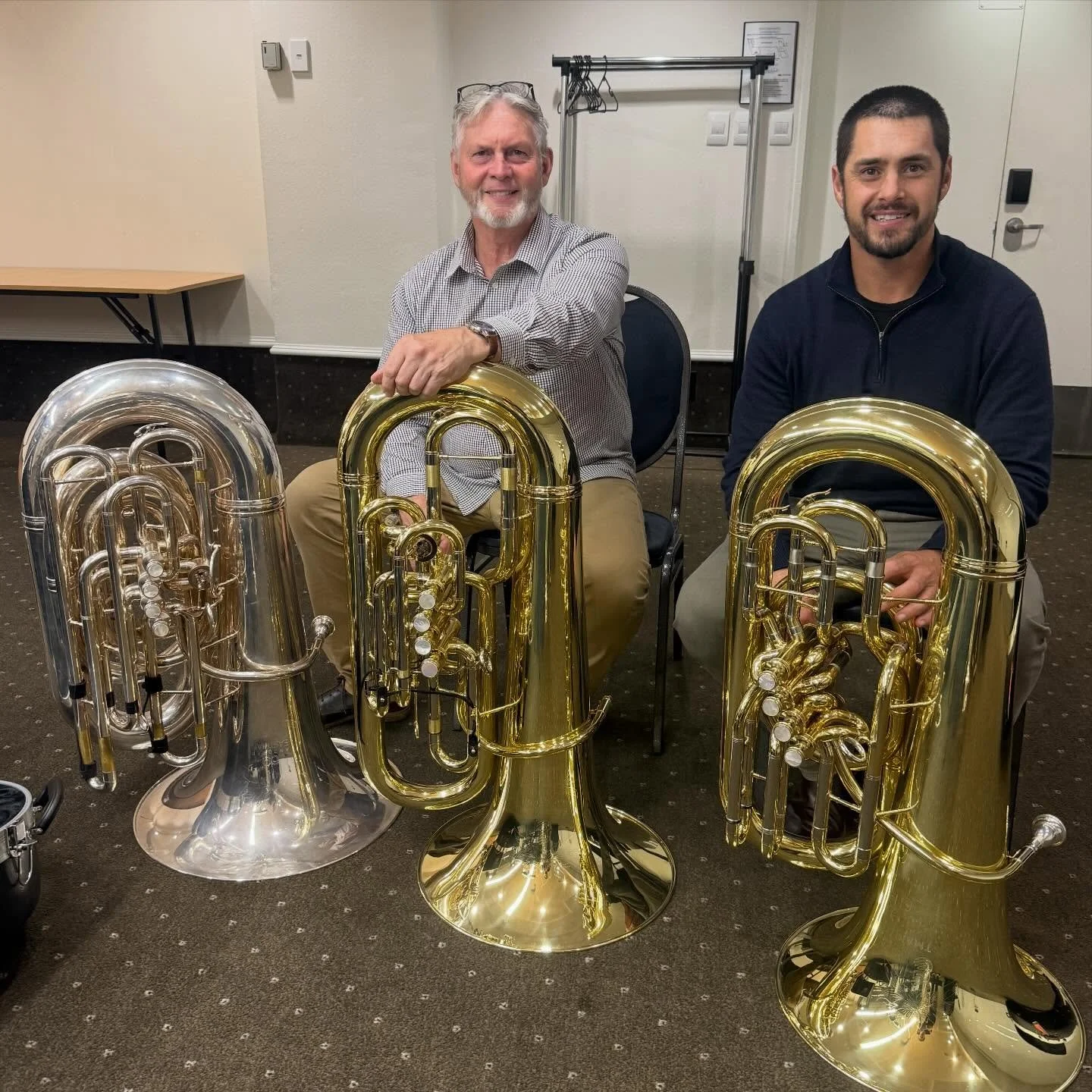 Had an amazing evening with fellow @eastmanwinds tuba artist, Andrew Jarvis from the @nzsymphonyorchestra - great banter and tunes&hellip;..AND his new F tuba is fantastic 🔥🔥