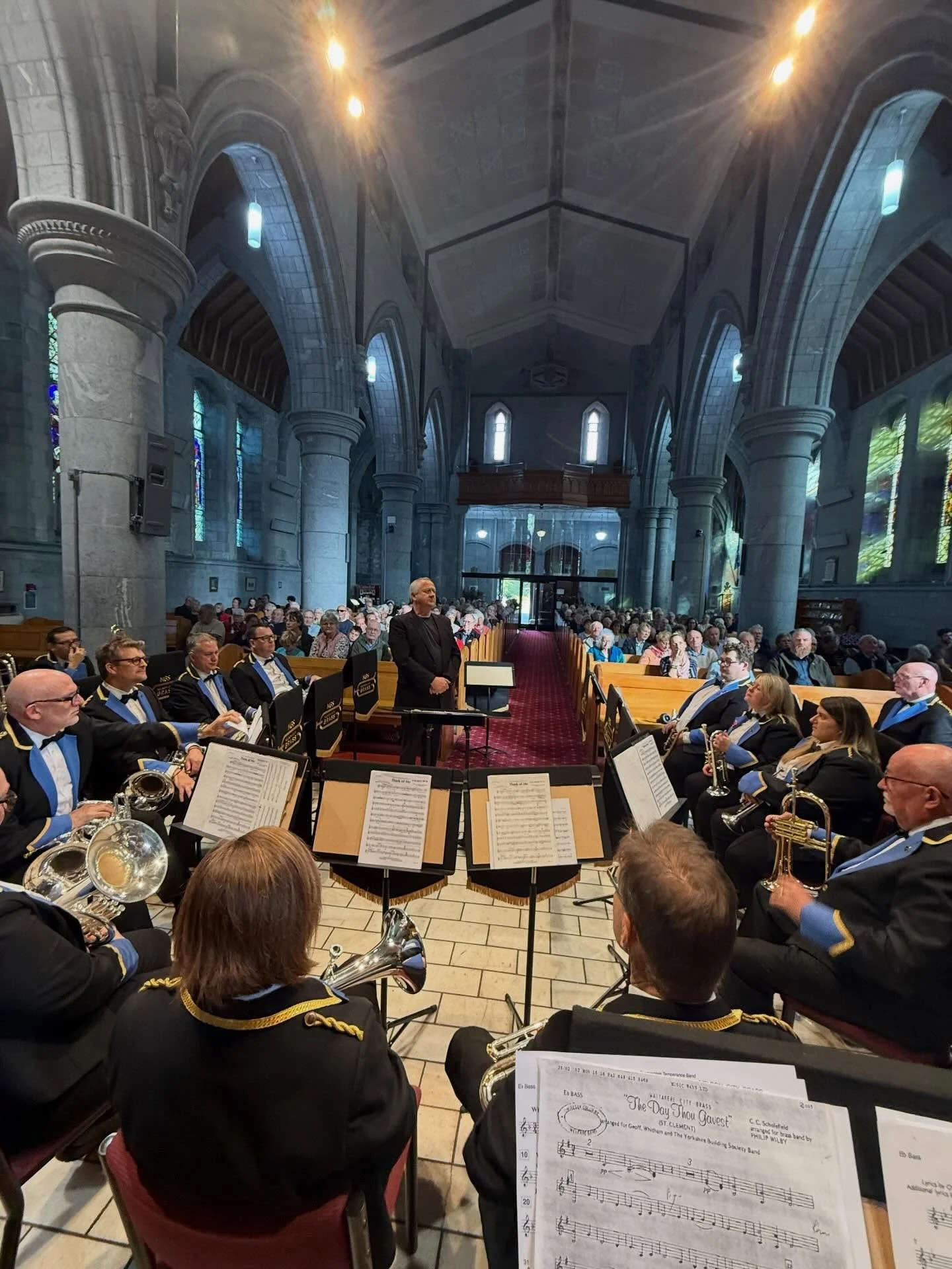 @nelsoncitybrass certainly know how to put on a concert.  Great venue at the cathedral and awesome audience ! Thanks again for inviting me to play czardas with the band.