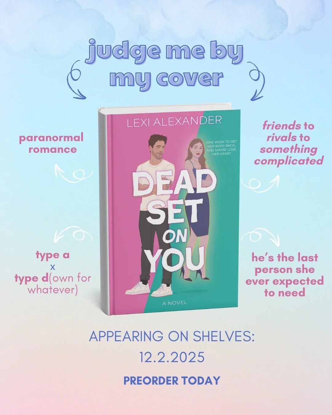 THE BEST (paranormal) NEWS: Dead Set on You has a cover! 👻 

Evie: overachiever. Rafael: her rival. One freak accident later, she&rsquo;s a ghost tethered to the one guy she can&rsquo;t stand&mdash;and the only one who can help her.

Expect heated b
