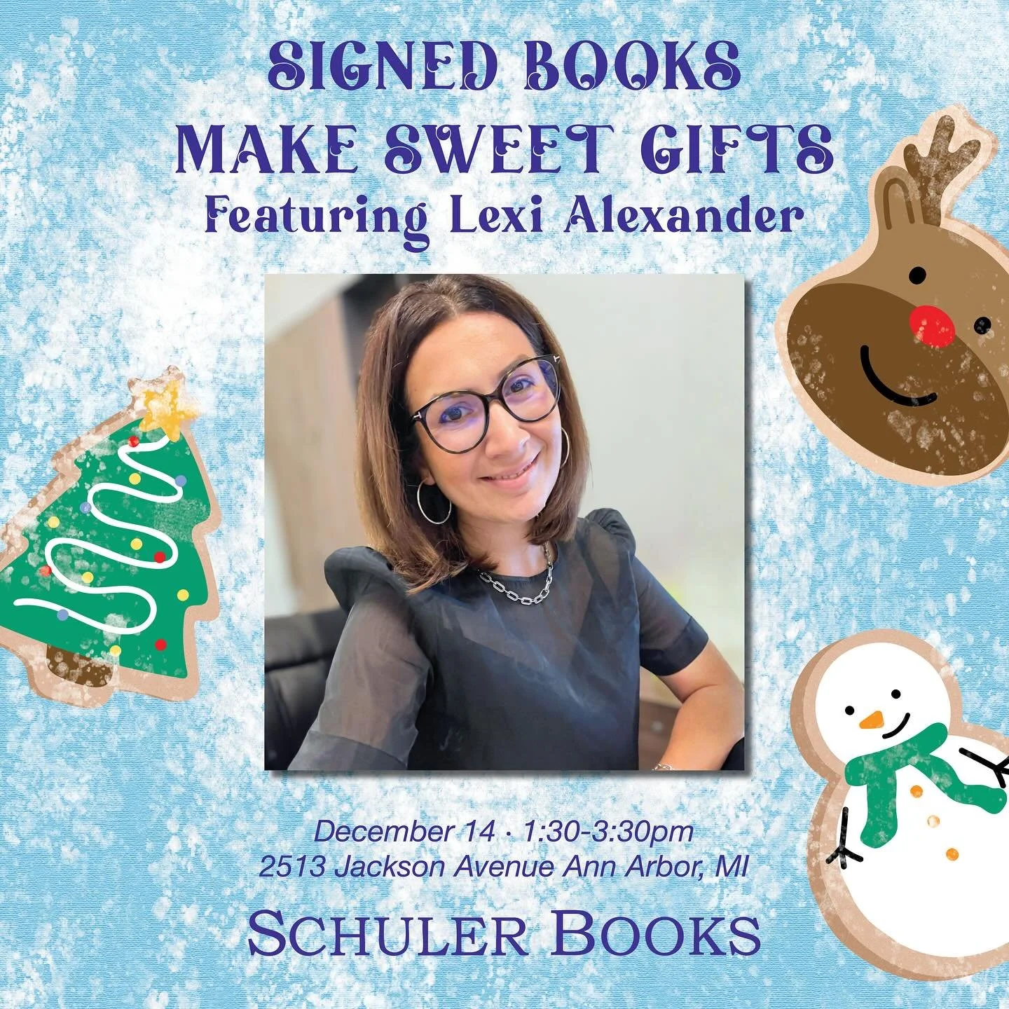 Ann Arbor, I&rsquo;m coming your way! 🎁✨

Catch me at @schulerbooks on December 14 for Signed Books Make Sweet Gifts &mdash; aka the perfect excuse to treat yourself AND check someone off your holiday list.

I&rsquo;ll be signing #DeadSetOnYou and e