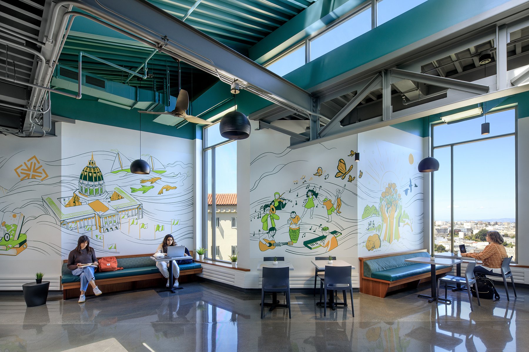 USF Dining Hall and Koret Lounge by Field Paoli