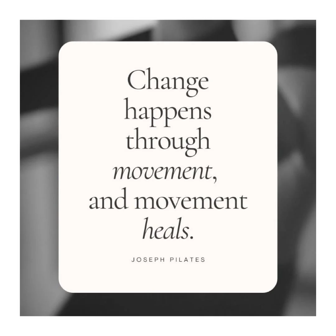.
🤍MOVEMENT🤍 
 
'Change happens through movement, and movement heels' Joseph Pilates. 
 
This statement has been my business identity, belief &amp; mission from the beginning. It will never change, it's strong &amp; powerful - I feel proud to honou