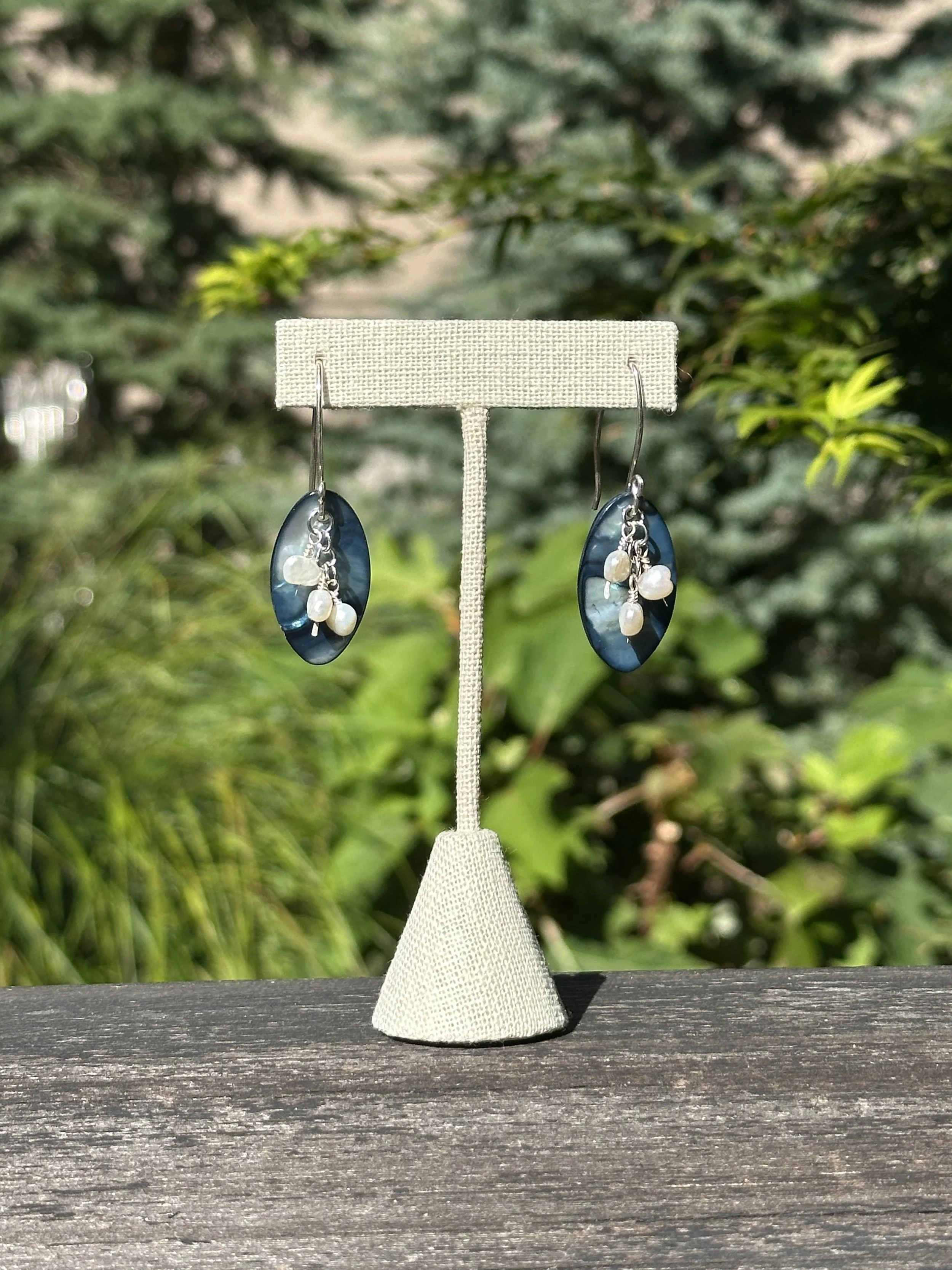 Sea‑Foam Oval Drops