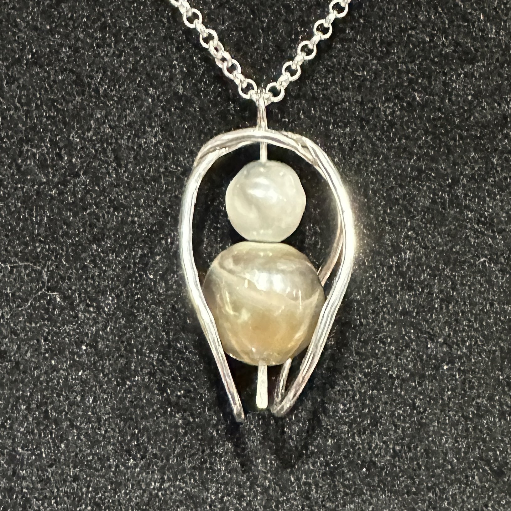 Caged Pearl Necklace