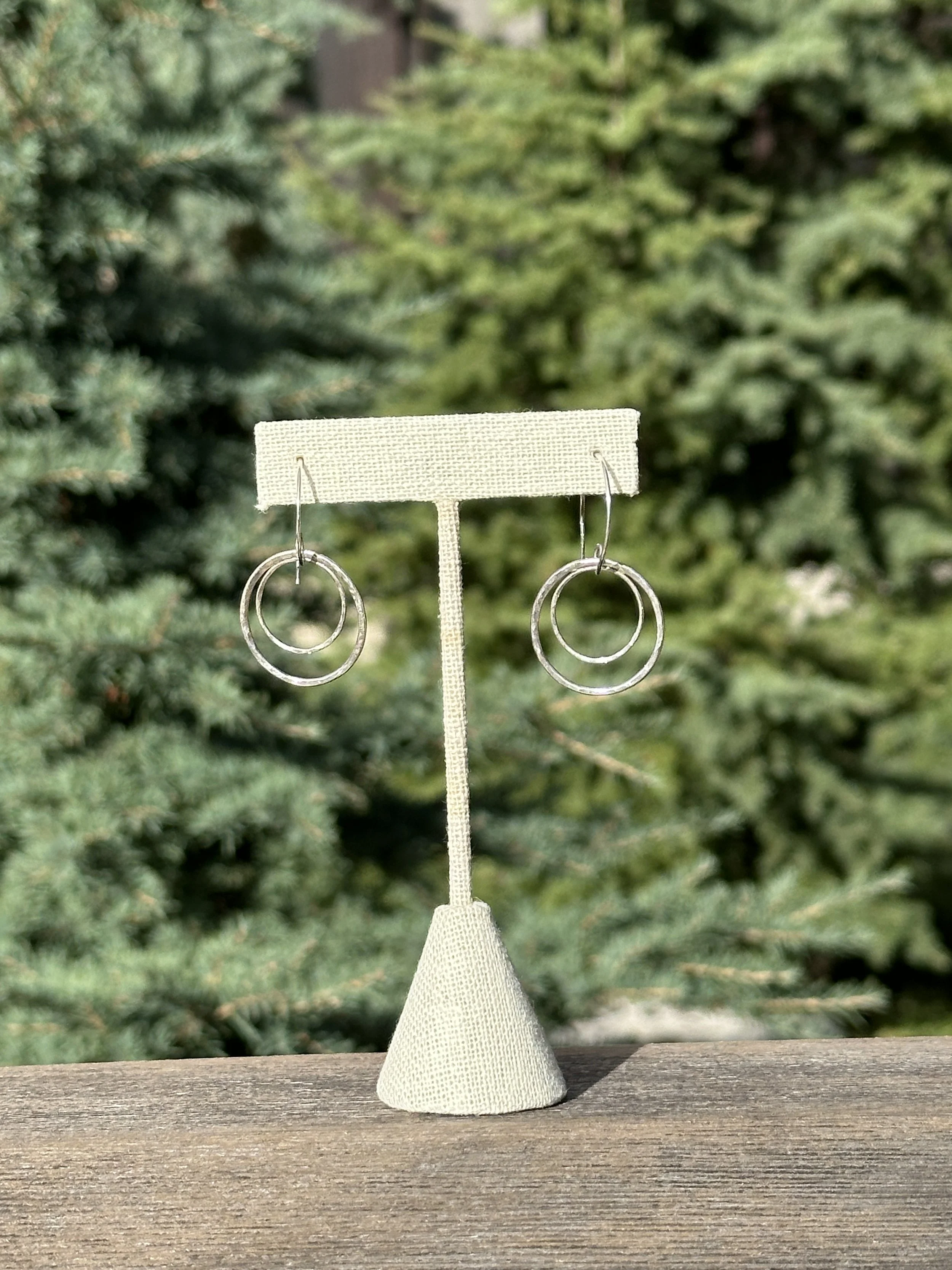 Double Circle Earrings - Medium length