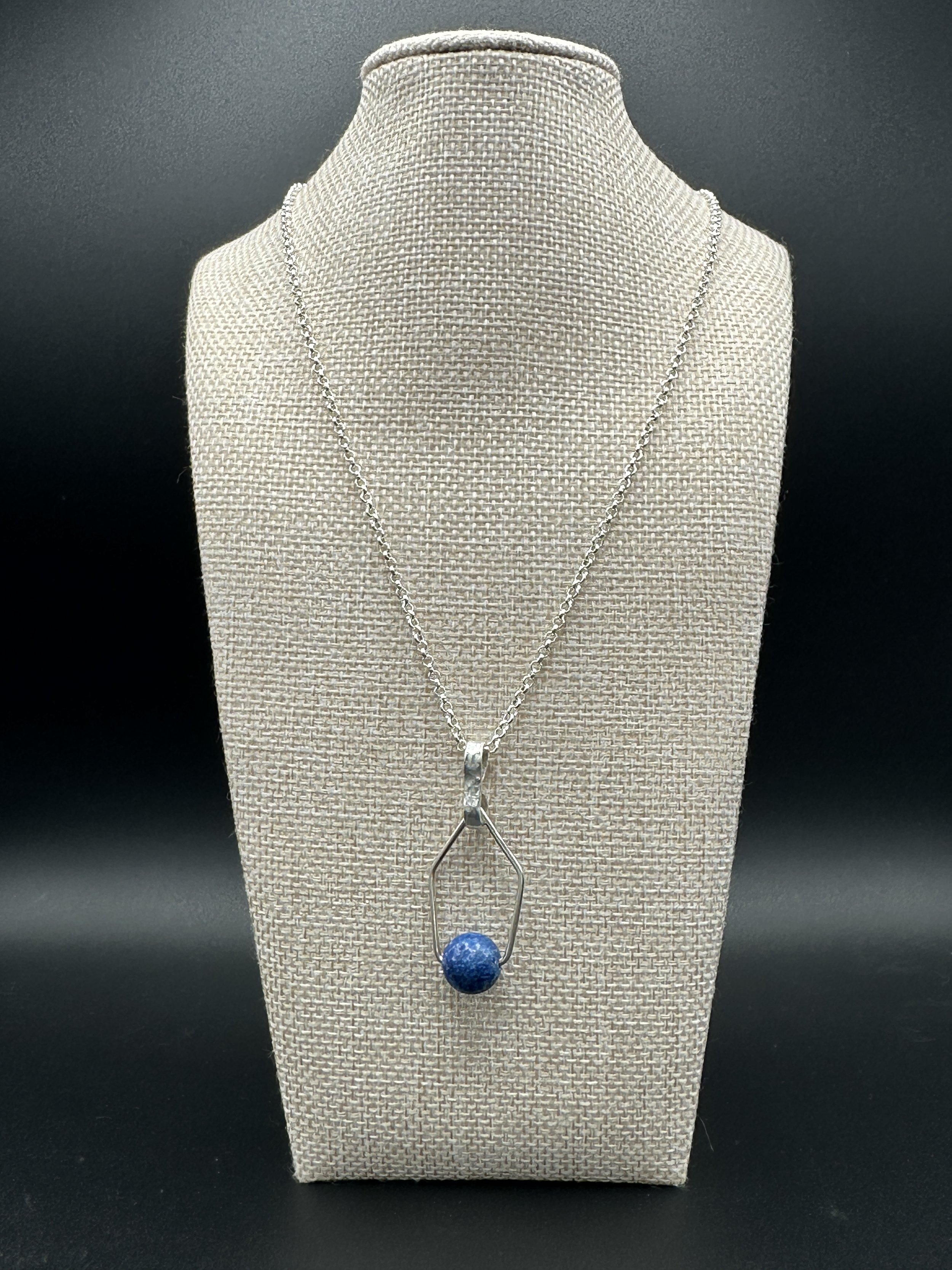 Indigo‑Orbit Pendant Necklace