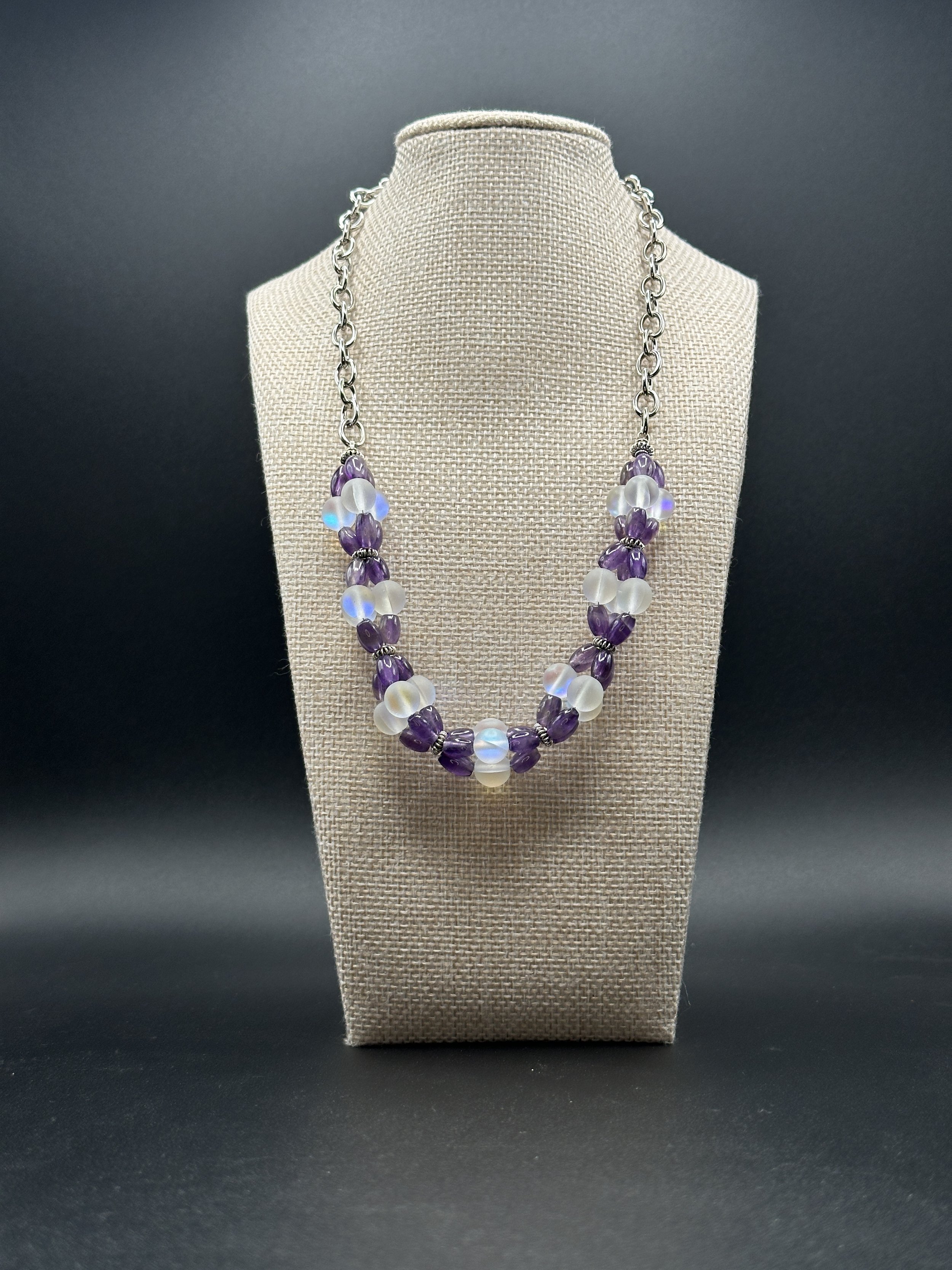 Moon‑Glow Amethyst Necklace
