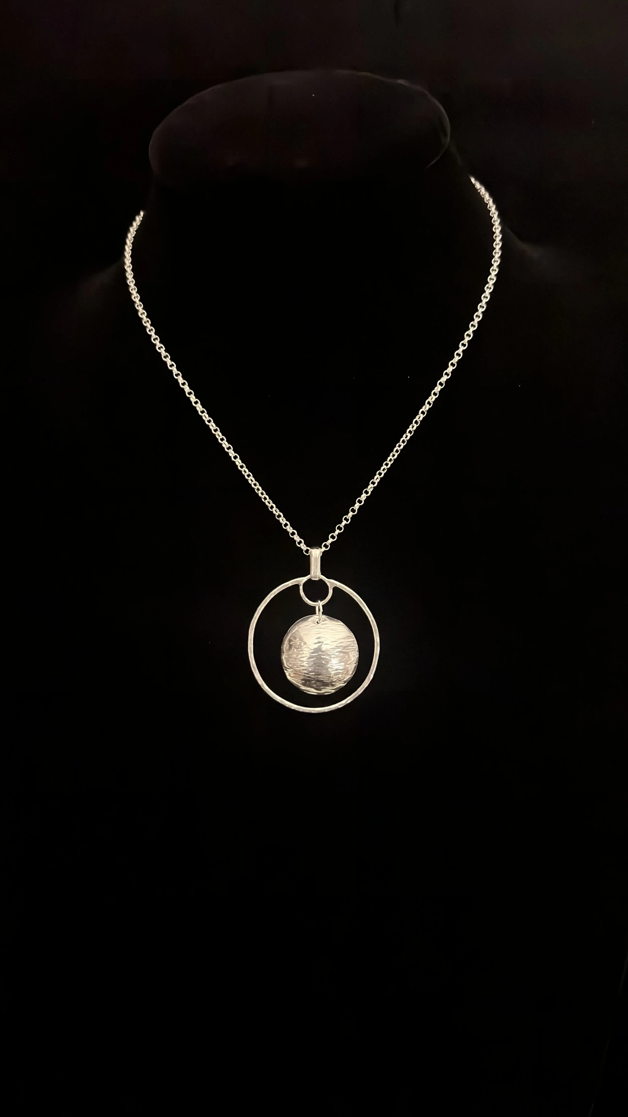 Dome in Halo Necklace