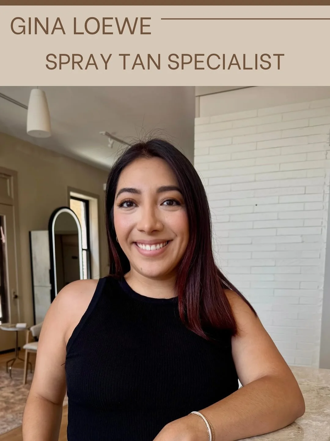 ⚡️EXCITING NEWS⚡️Everyone say hello to Gina, she is our new spray tan specialist here at Green St. Collective. She will be available to help you get your glow on every Thursday! Her online booking is now open or you can message her @brnzdtan to snag 