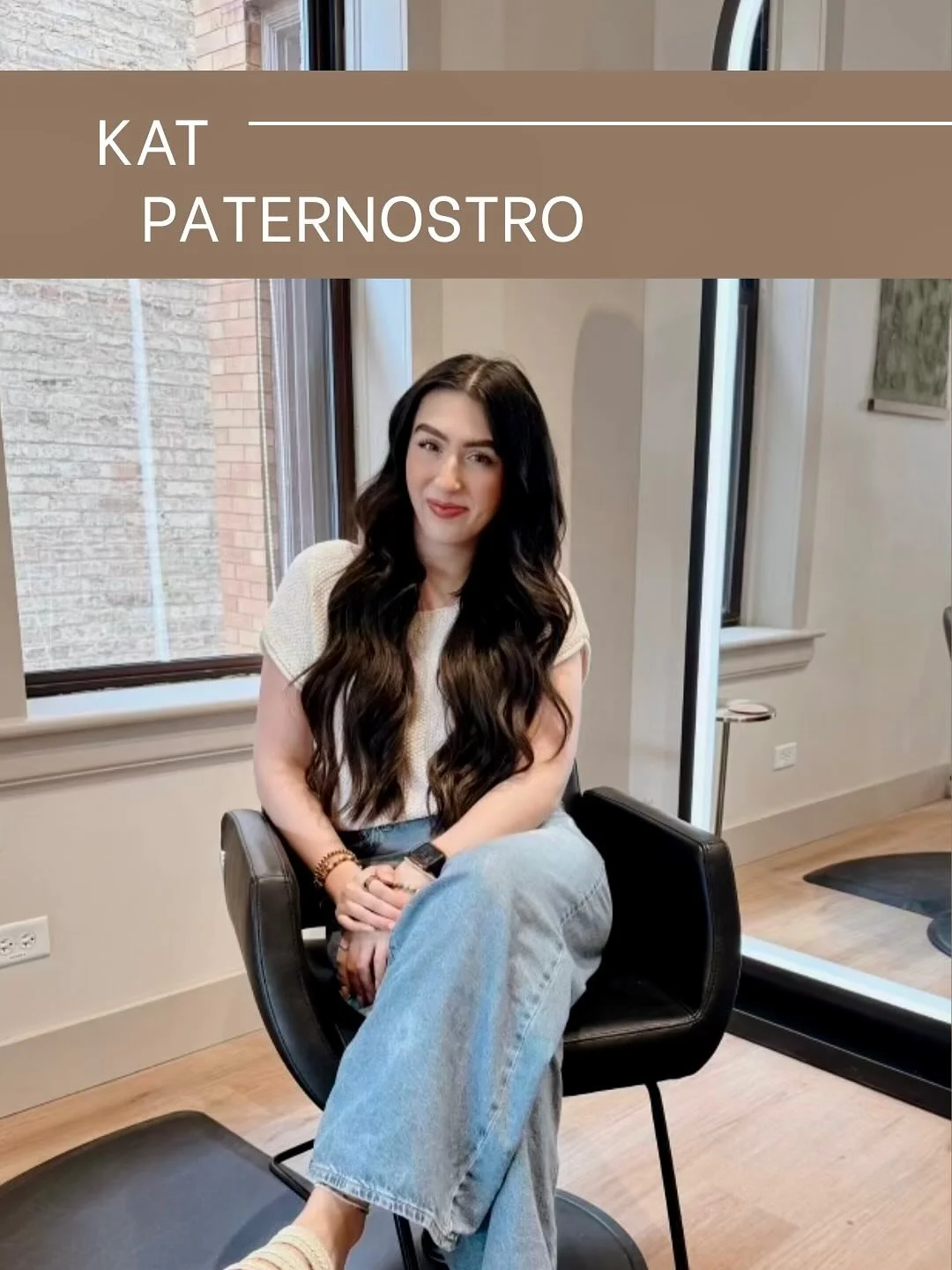 ✨Make sure to give our stylist Kat a follow! She will be behind the chair full time and is taking new clients!!
&bull;
You can book directly with her online or feel free to shoot her a message to book or for any questions
&bull;
 ⚡️Give her a follow 