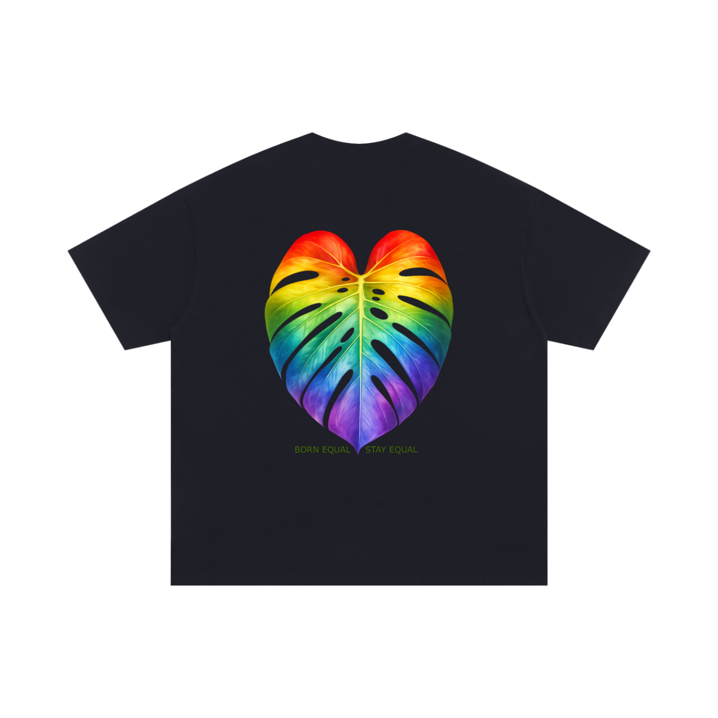 Bai Studio No. 8  Born Equal Monstera Heart (Oversized Tee)