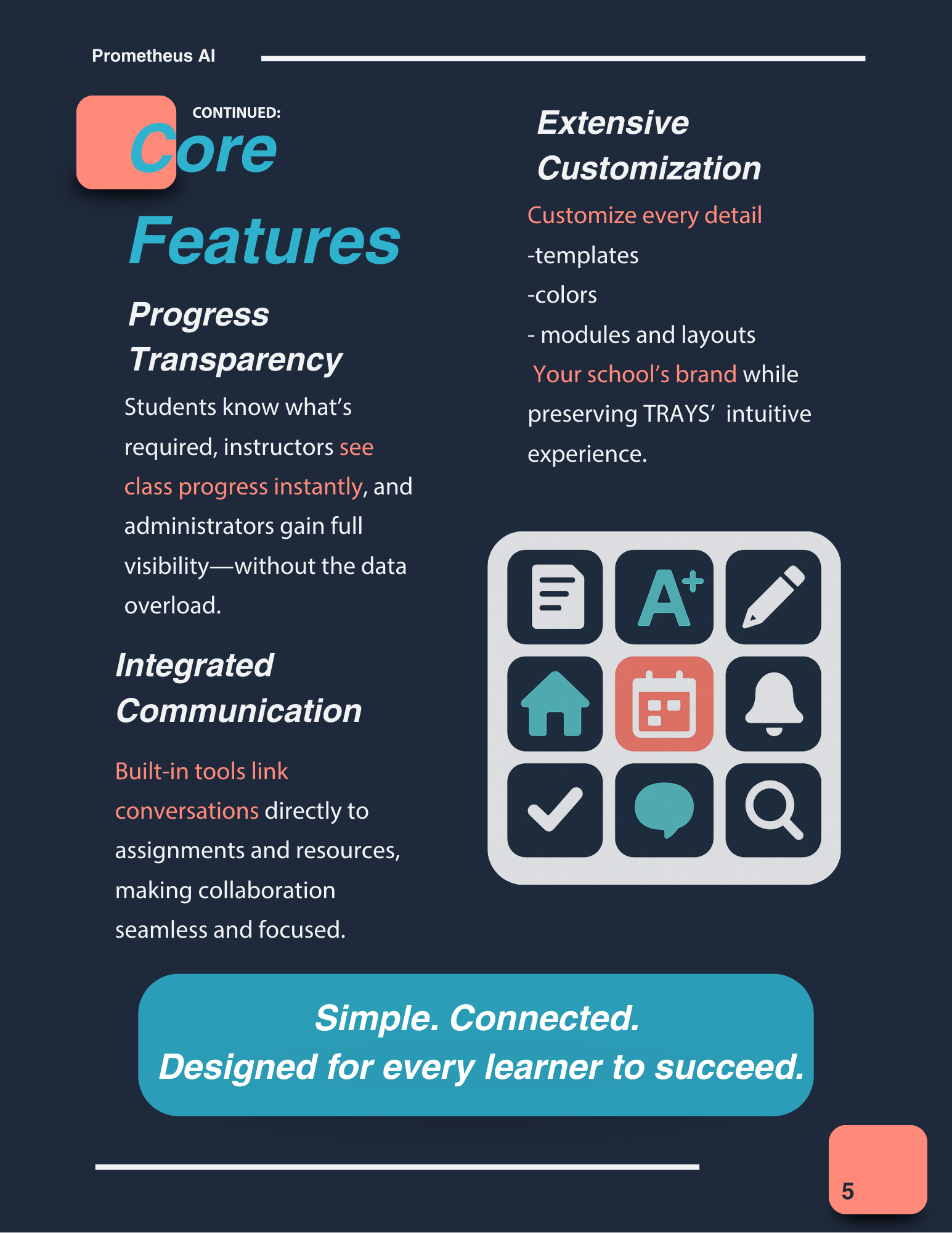 Upcoming app Trays booklet