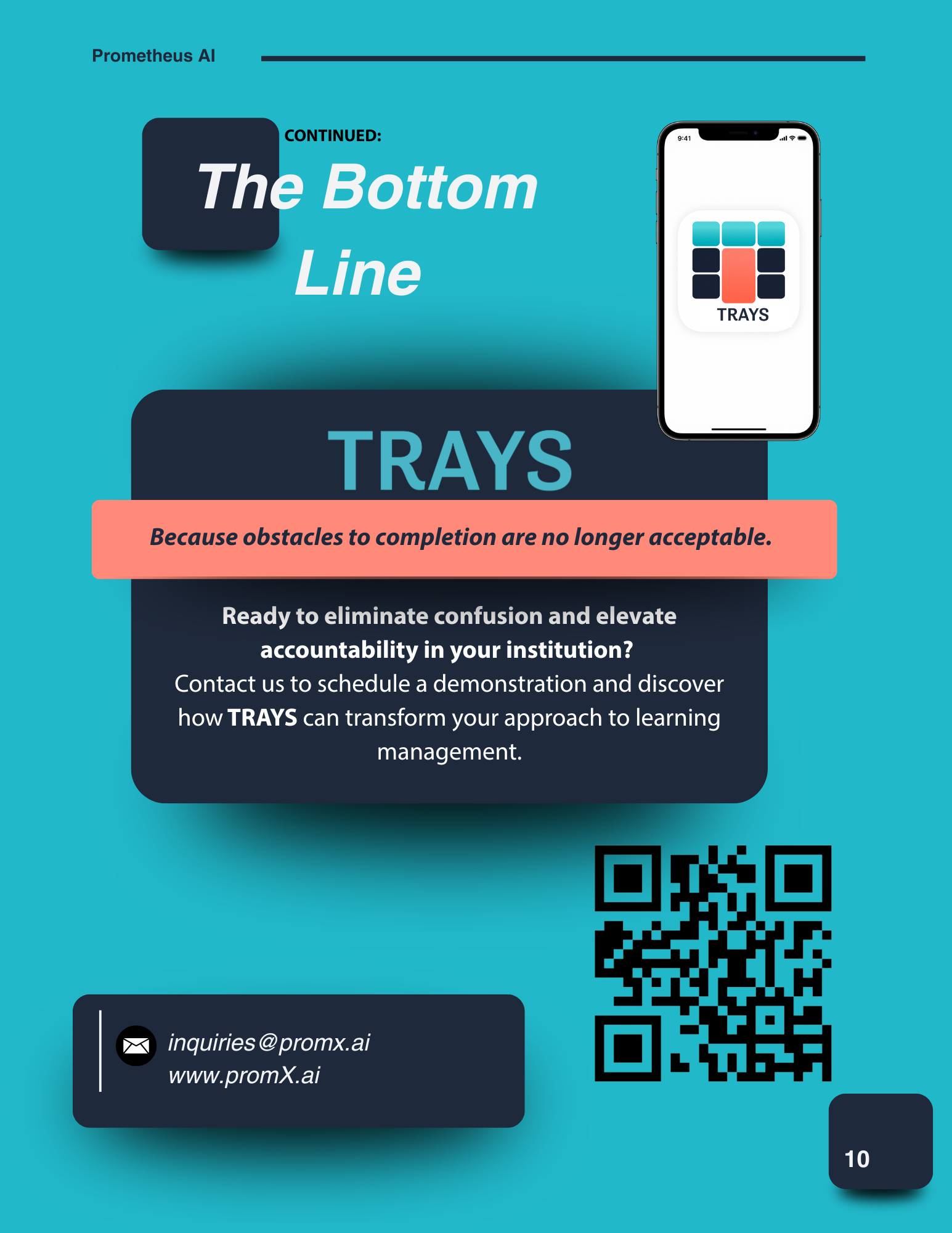 Upcoming app Trays booklet
