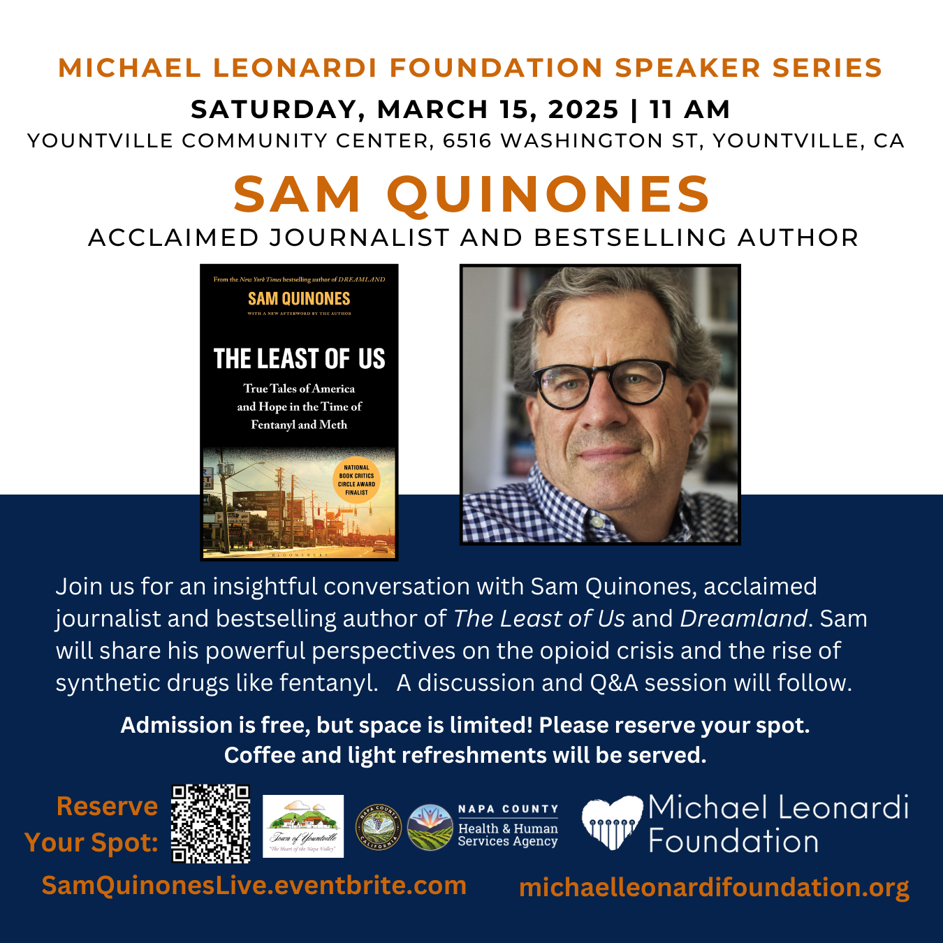 Speaker Series: Sam Quinones Acclaimed Journalist and Bestselling Author