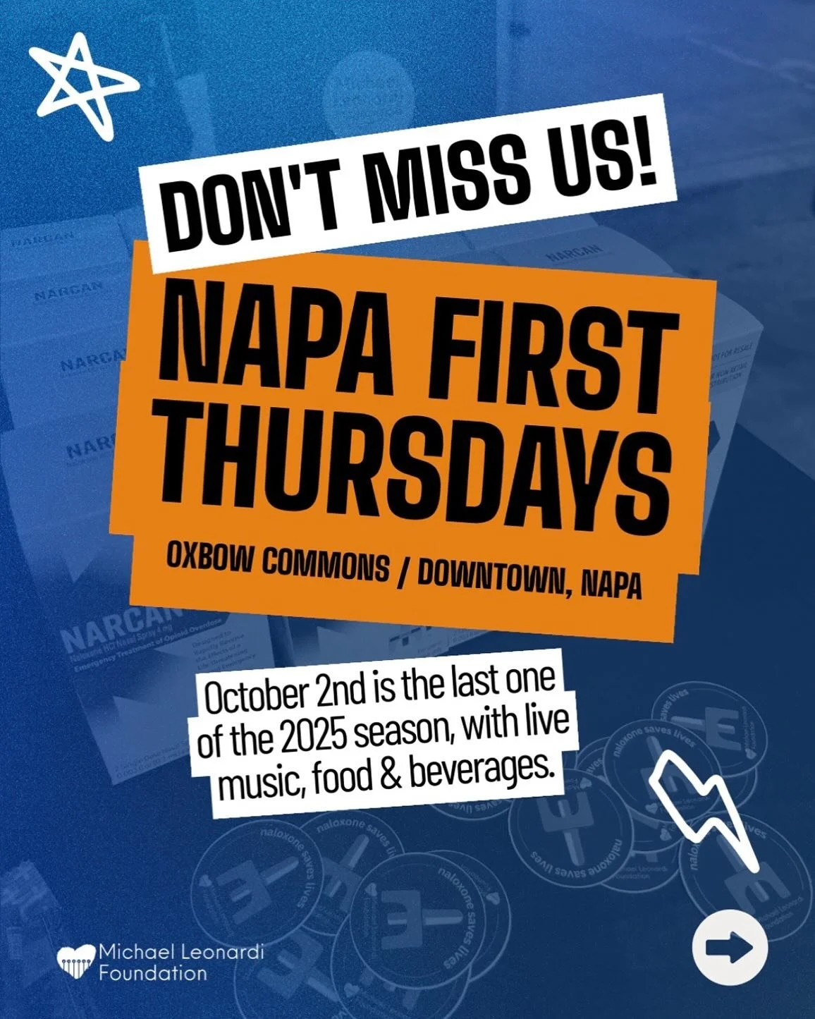 Tonight is the last Napa First Thursdays of the year!  Join us at Oxbow Commons in downtown Napa. 

Enjoy live music, tasty eats, and meet local organizations making a difference &mdash; including our awareness booth. 💜
Stop by to learn more, ask qu