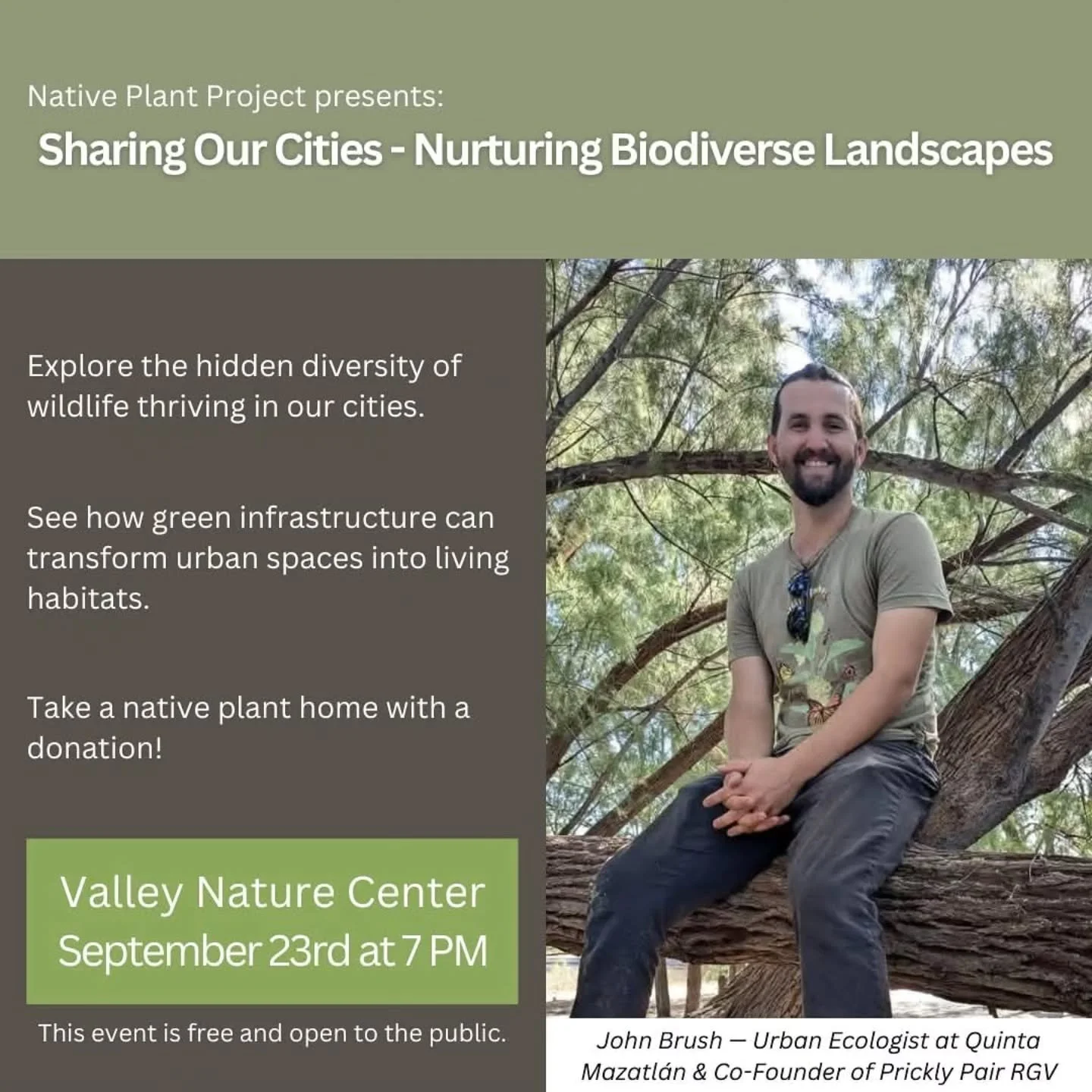 We're excited to present at the fall season kick-off of the Native Plant Project! Join us next Tuesday, September 23, for a look at how we can help cities be better for wildlife and better for people.