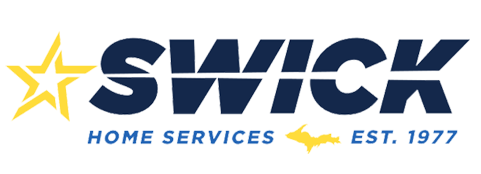 Swick Home Services logo with a yellow star, blue text, and a yellow fish, established in 1977.