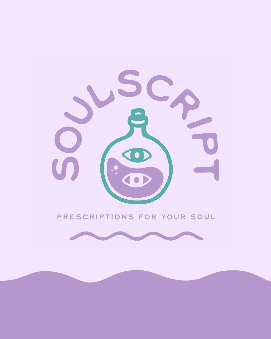 The most appropriate song for @soulscript.co &lsquo;s funky new holistic branding. We went sooooo non-traditional apothecary with this vibe, and I couldn&rsquo;t be happier. This hand-drawn logo is accompanied by lots of fun hand-draw icon buddies to