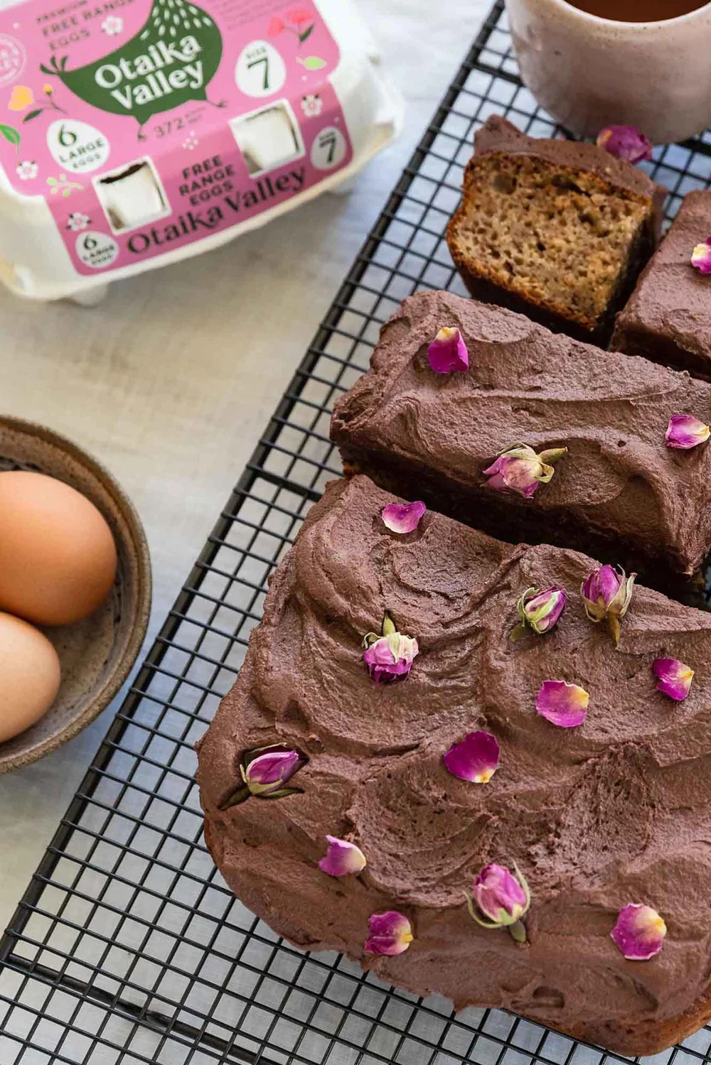 Banana Cake with Chocolate Buttercream