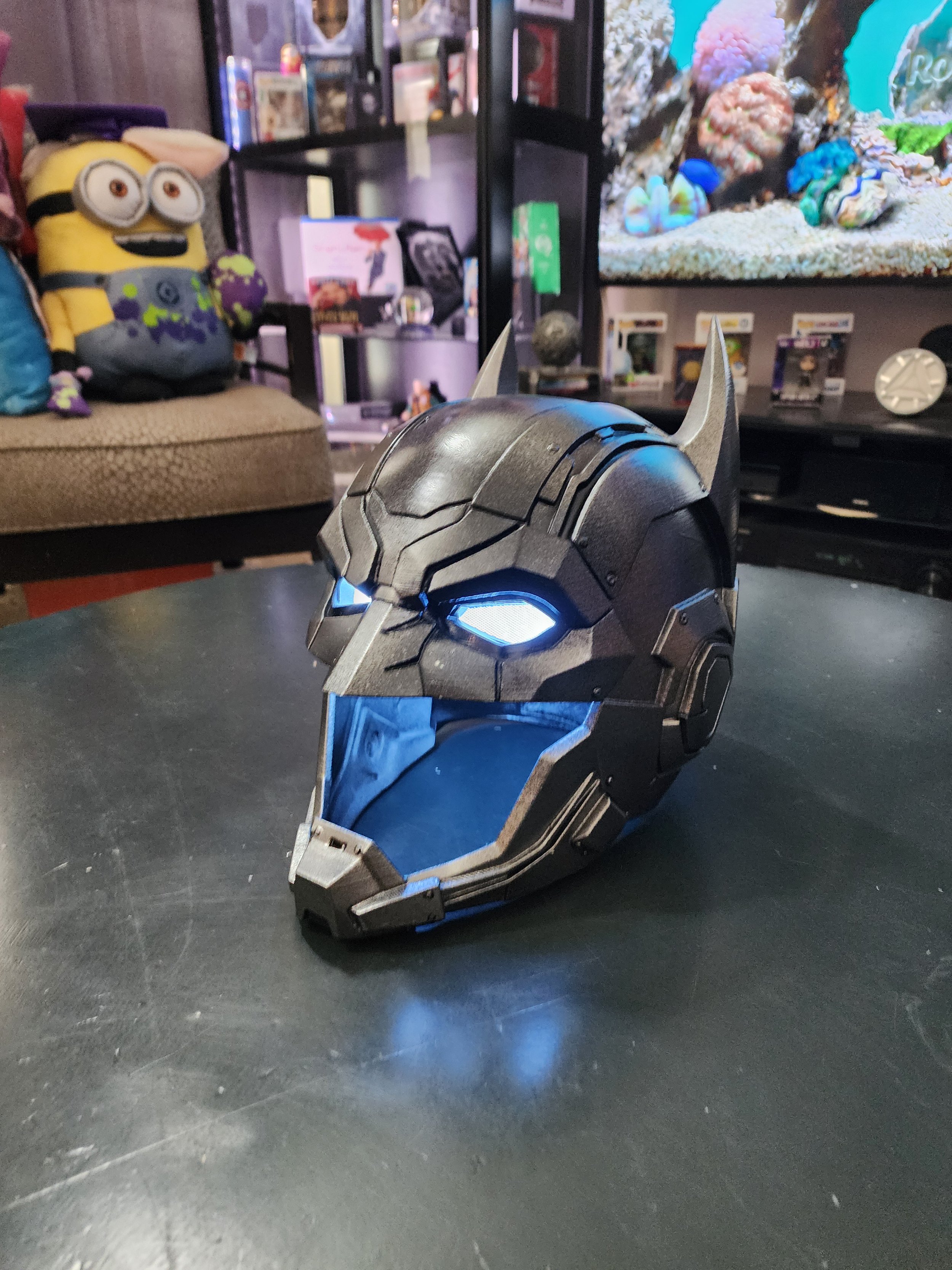 Cyberpunk Batman Helmet – Wearable Cosplay STL (Digital Download)