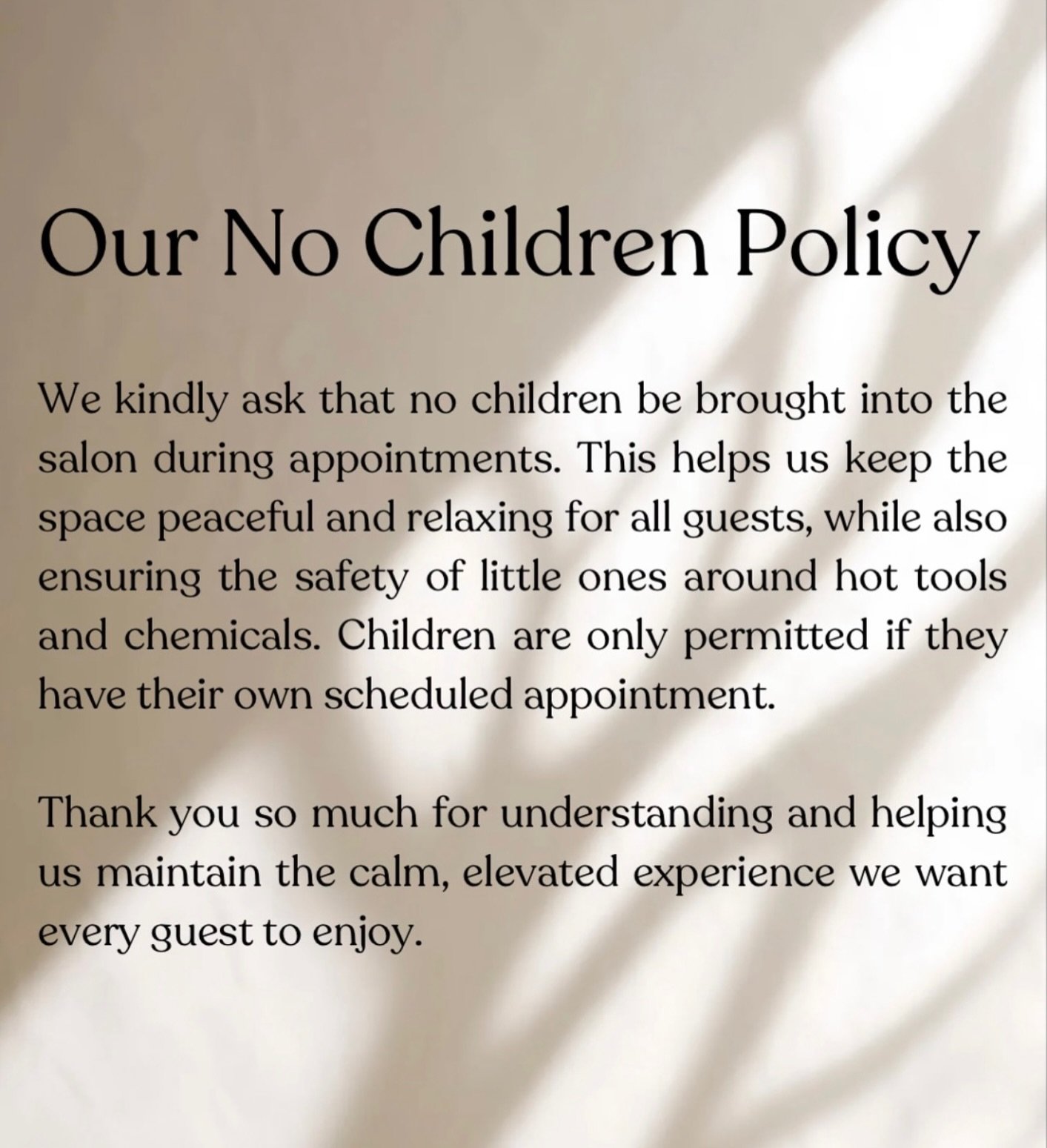 We absolutely love little ones and if they want to stop by for a quick hello, we are more than happy to welcome that. For everyone&rsquo;s safety, they just need to be with an adult at all times. Thank you so much for understanding, our hope is to ke