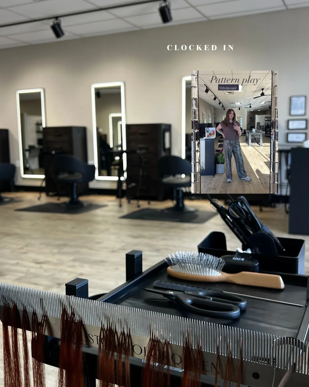 We&rsquo;re so obsessed with @customcolorqueen clocked in vs clocked out